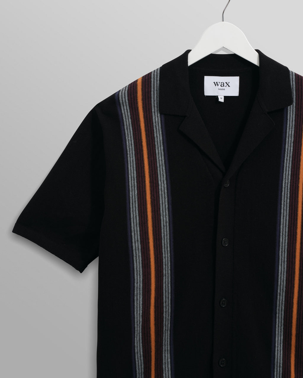 Ivy - Black And Multicolour Striped Cotton Polo Shirt