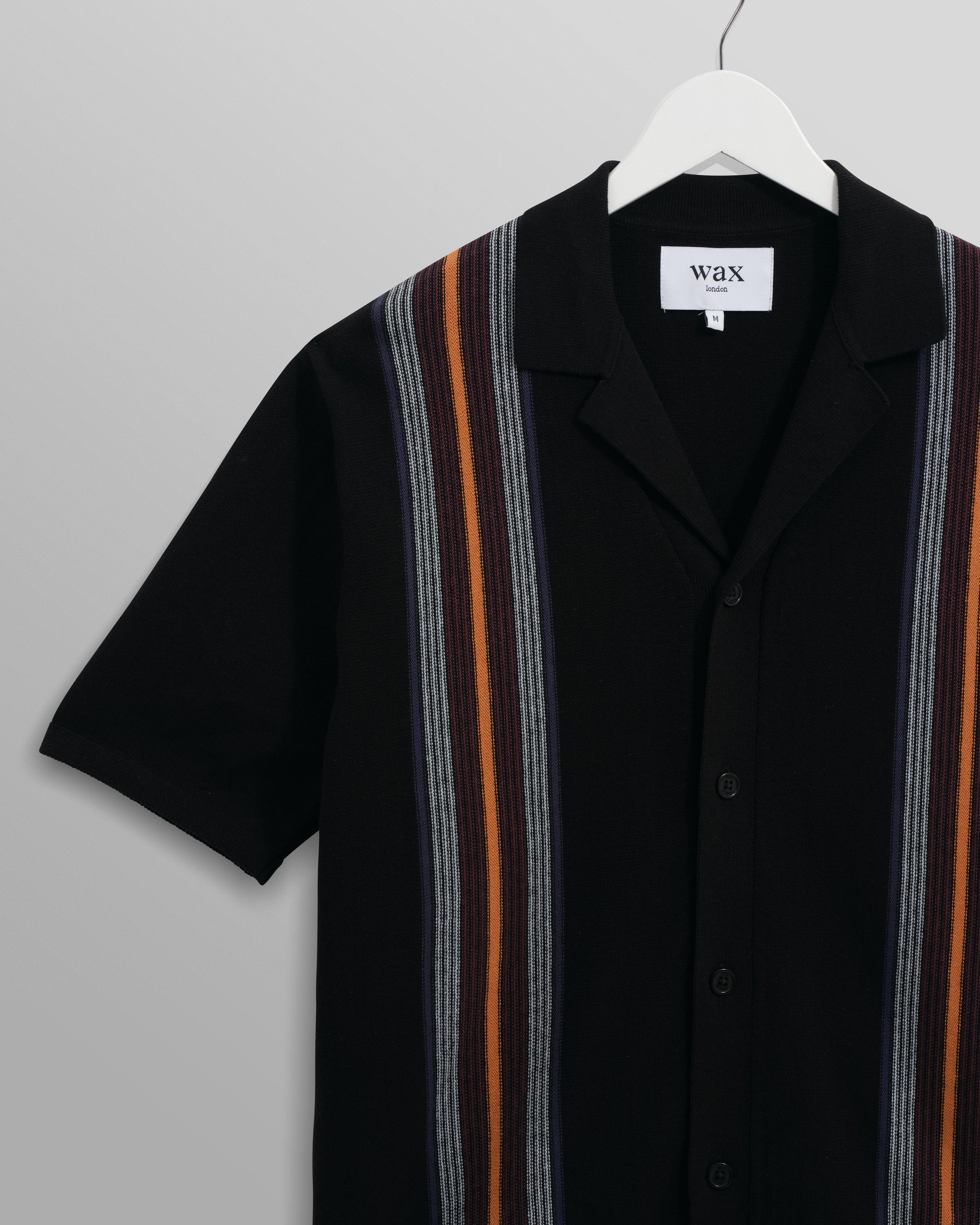 Ivy - Black And Multicolour Striped Cotton Polo Shirt