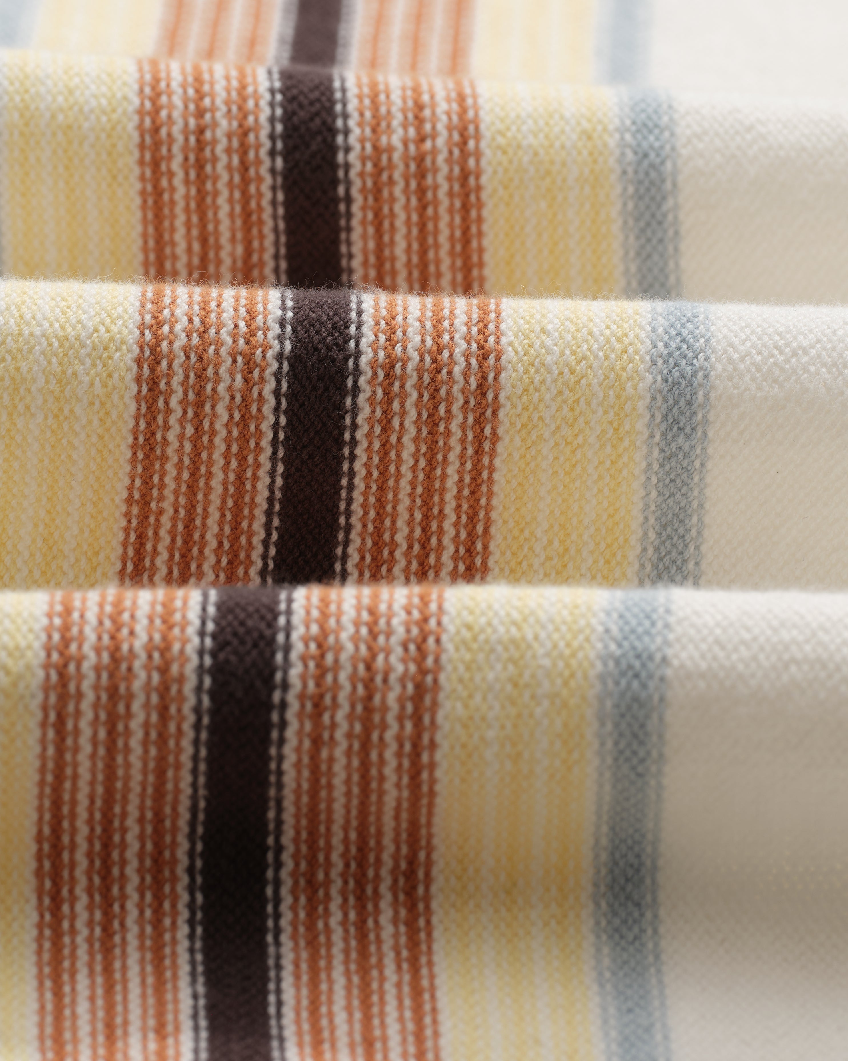 Ivy - Ecru And Multicolour Striped Cotton Polo Shirt