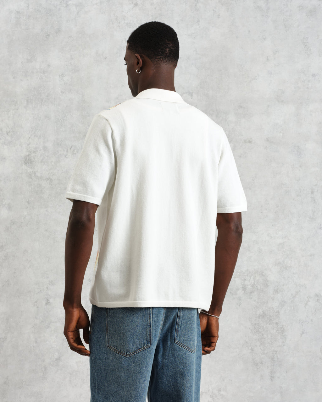 Ivy - Ecru And Multicolour Striped Cotton Polo Shirt
