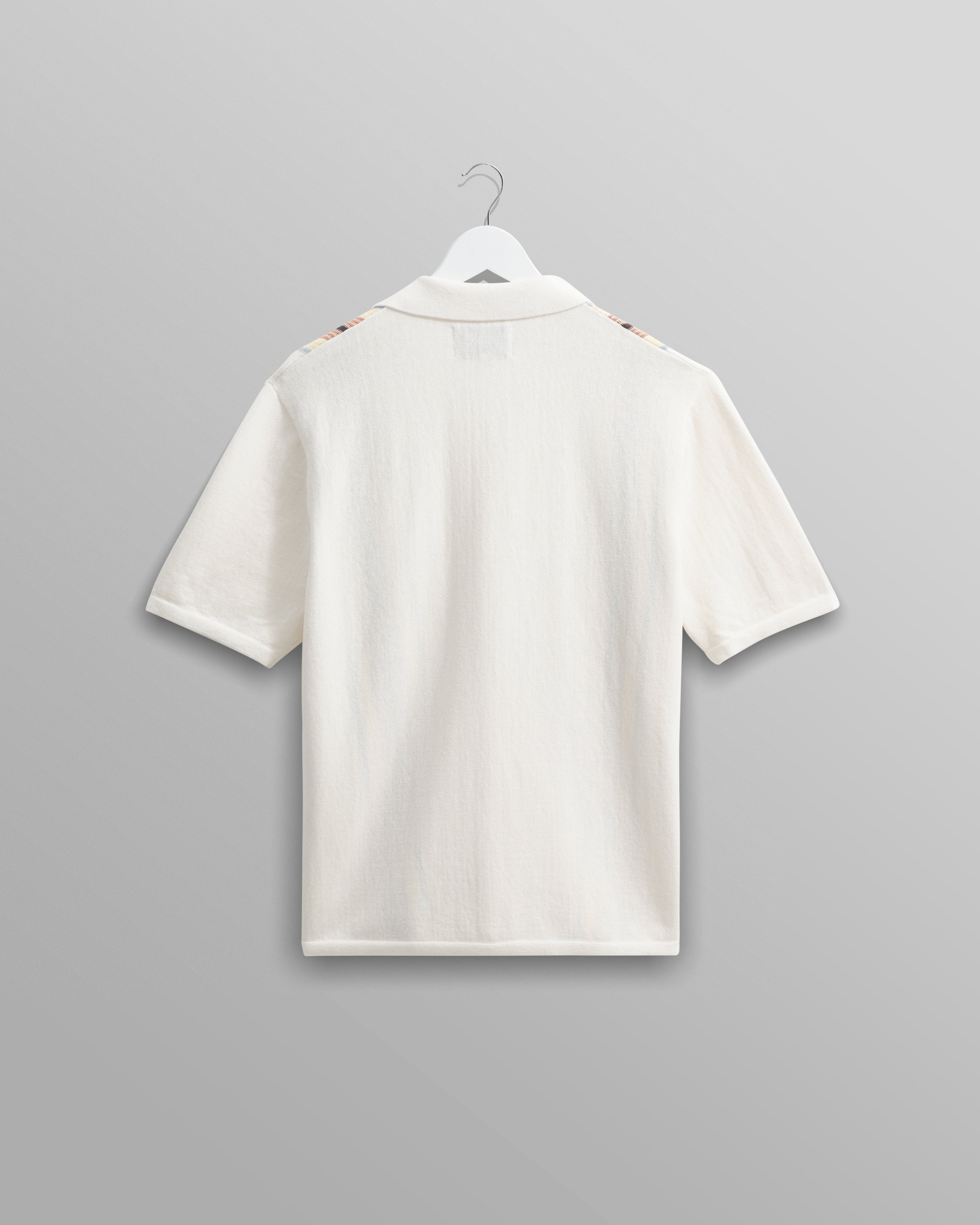 Ivy - Ecru And Multicolour Striped Cotton Polo Shirt