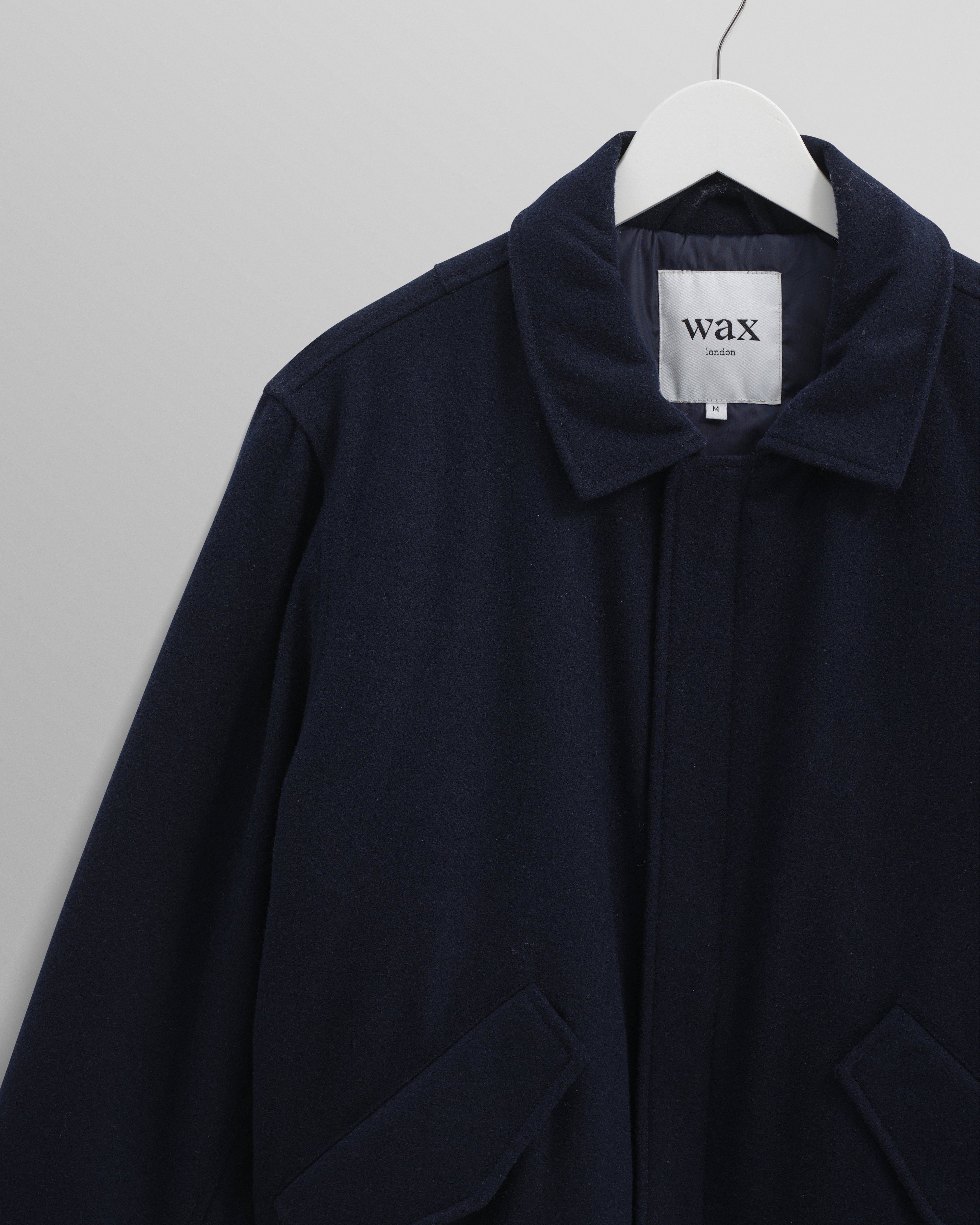 Knoll - Navy Wool Bomber Jacket