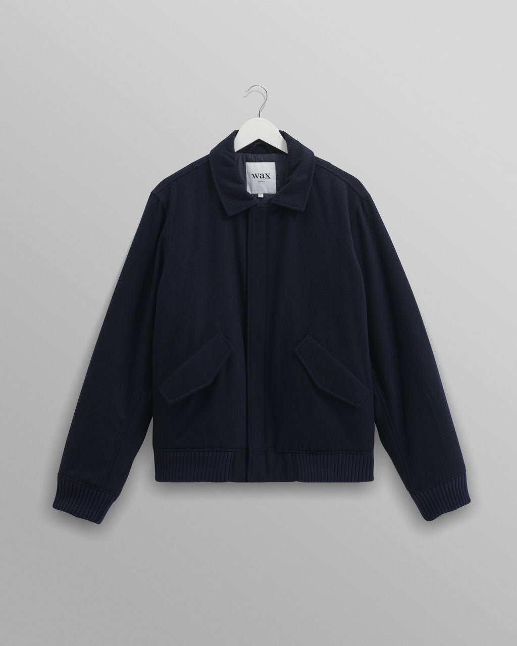 Knoll - Navy Wool Bomber Jacket