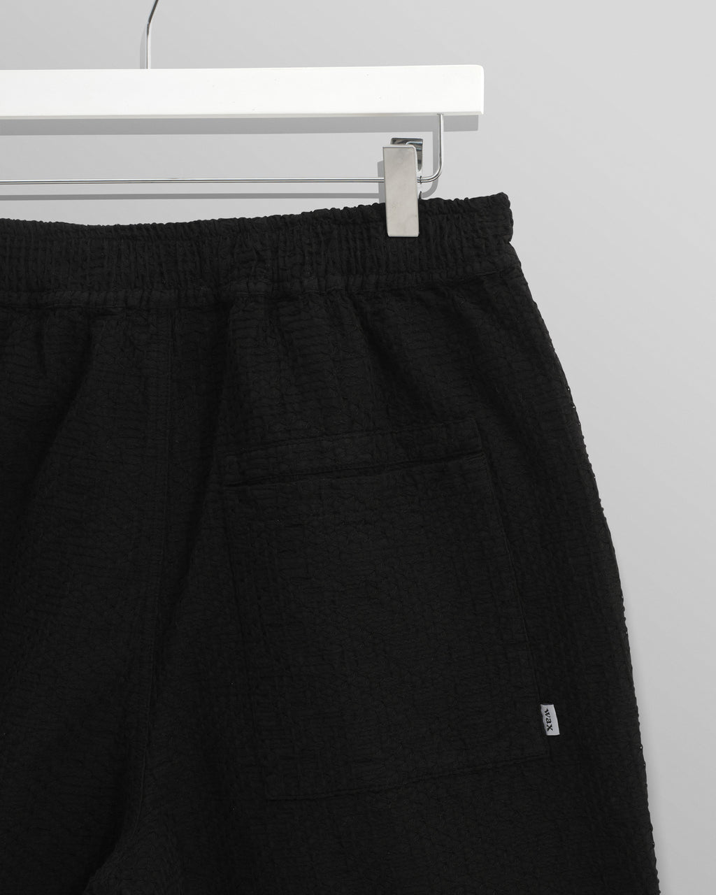 Kurt - Black Honeycomb Cotton Shorts