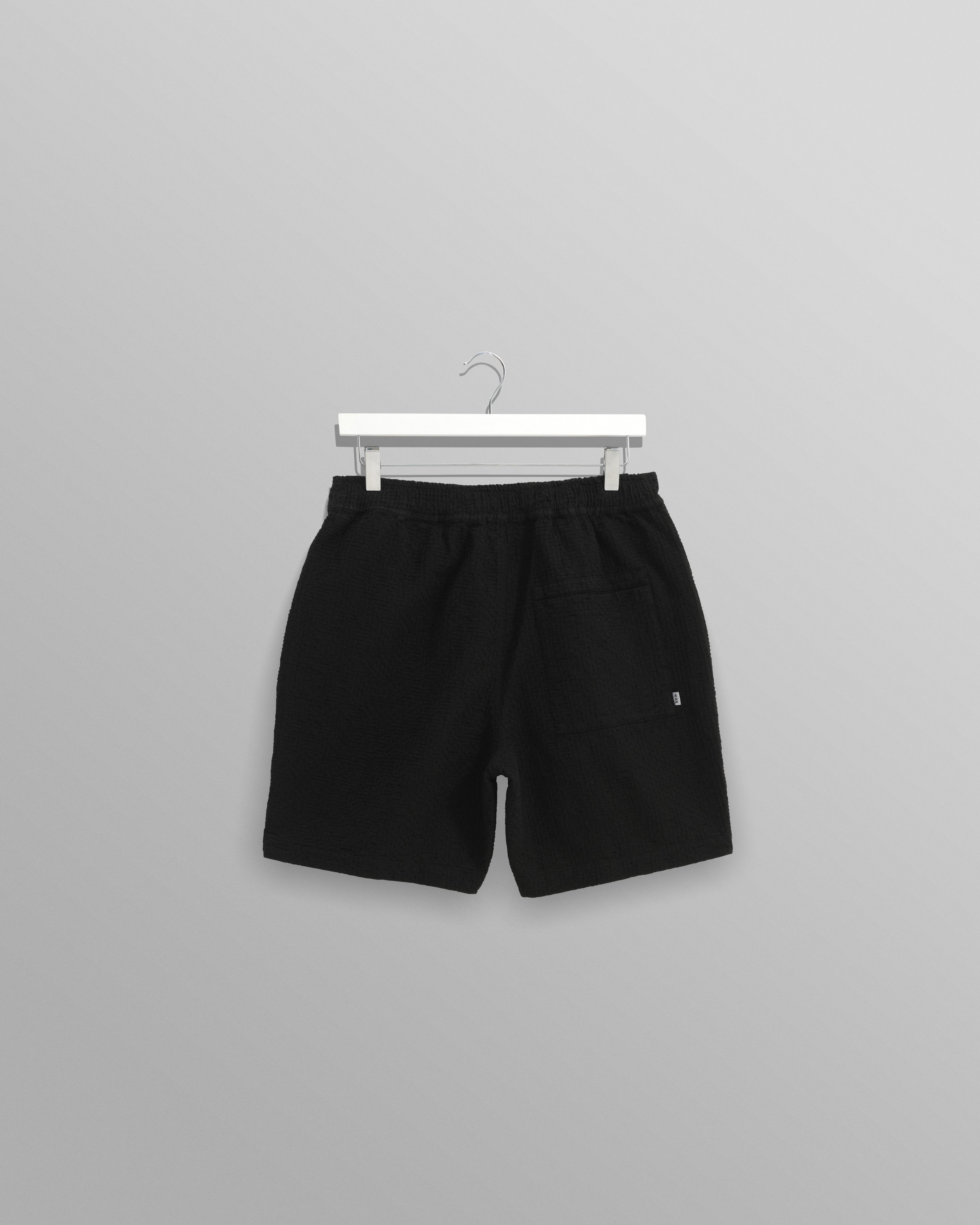 Kurt - Black Honeycomb Cotton Shorts