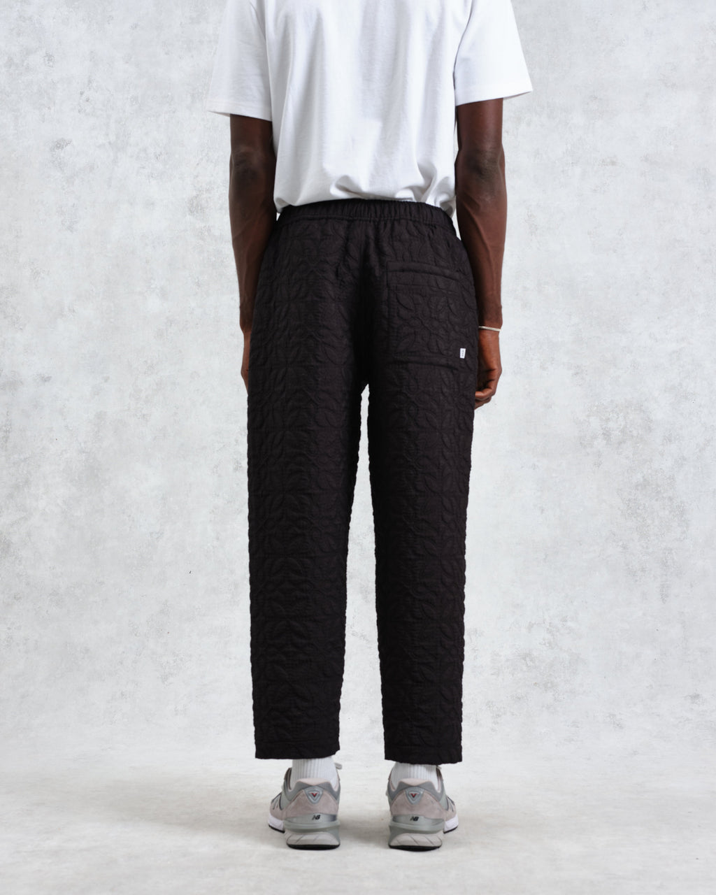 Kurt - Black Petal Quilt Trousers