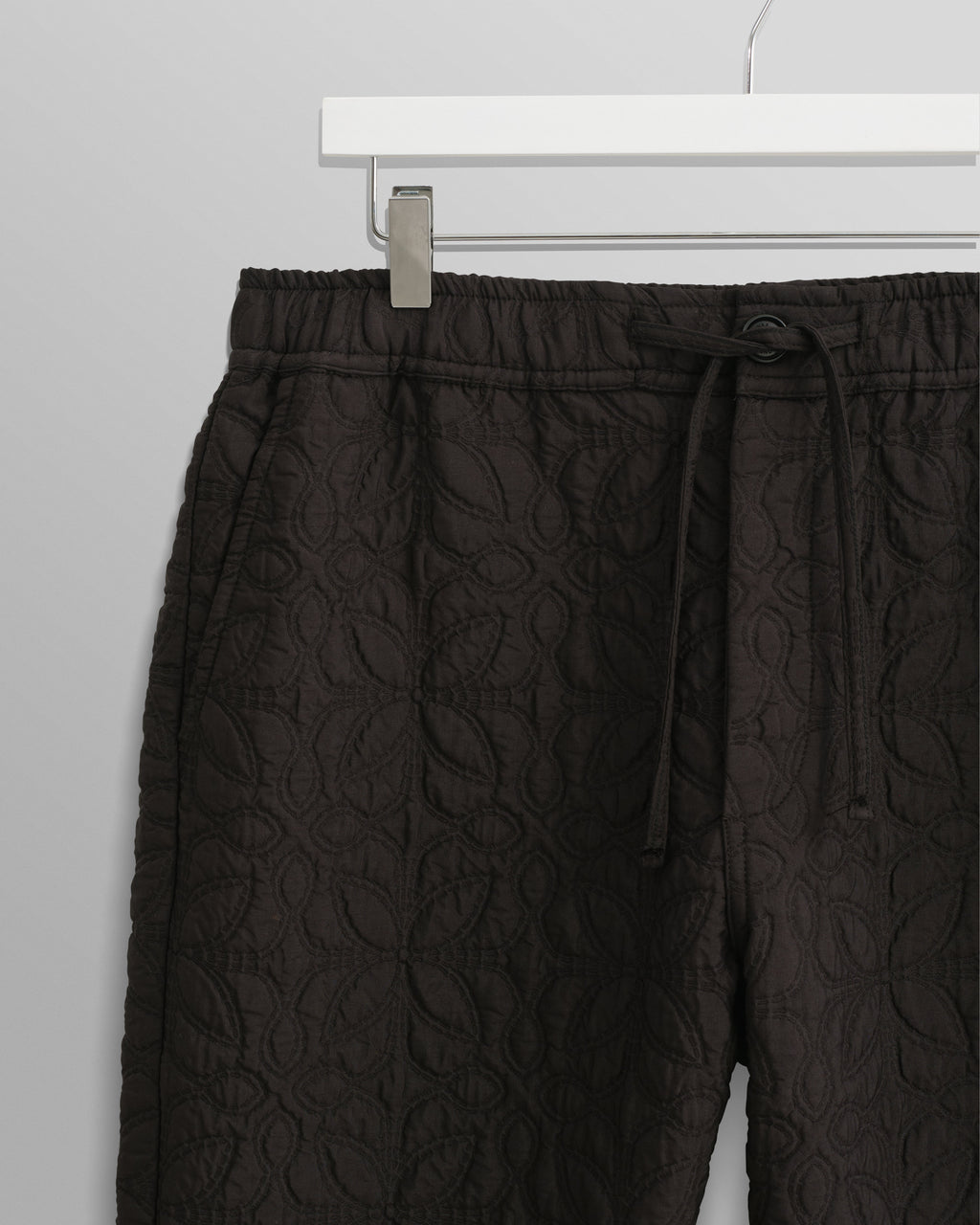 Kurt - Black Petal Quilt Trousers