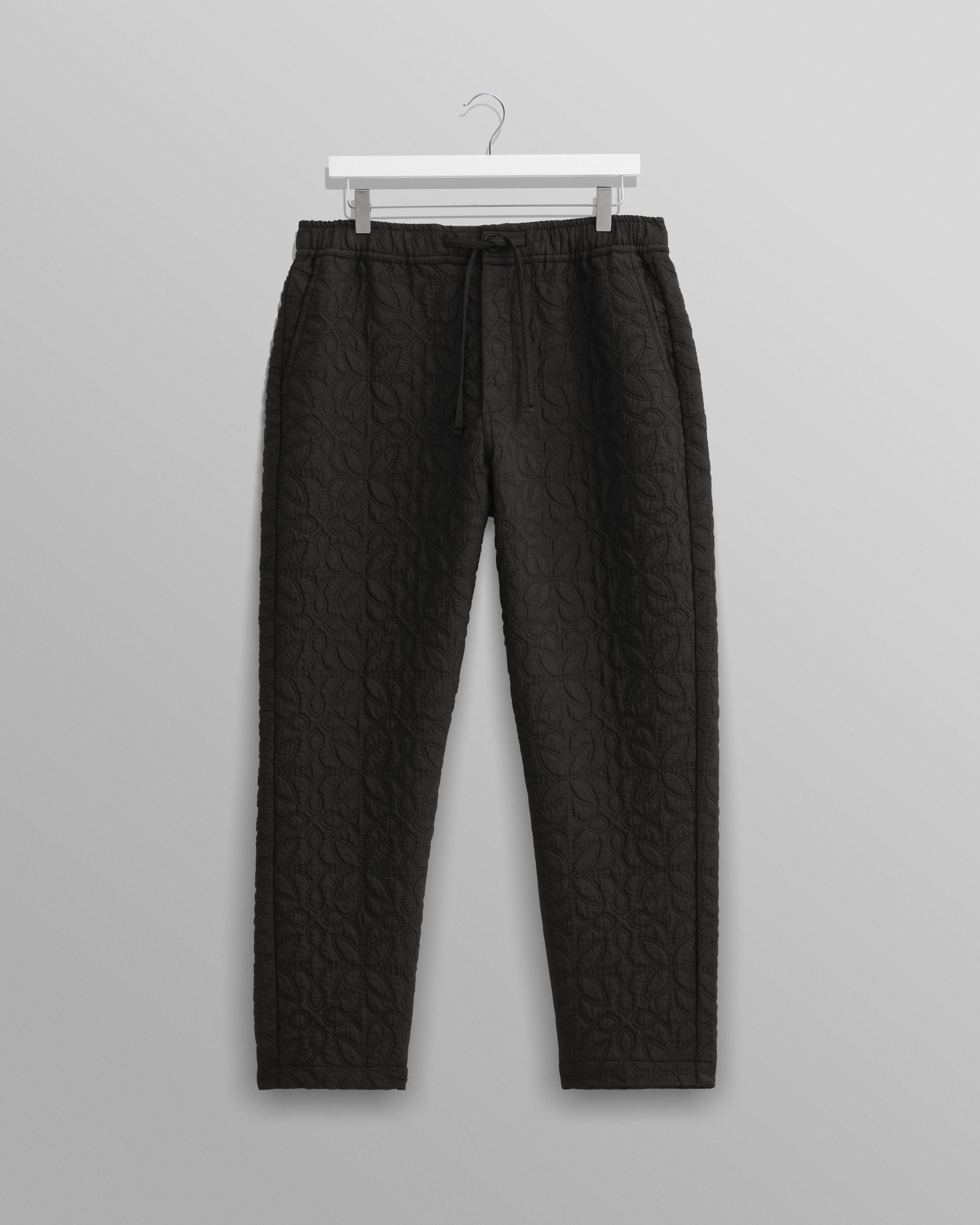 Kurt - Black Petal Quilt Trousers