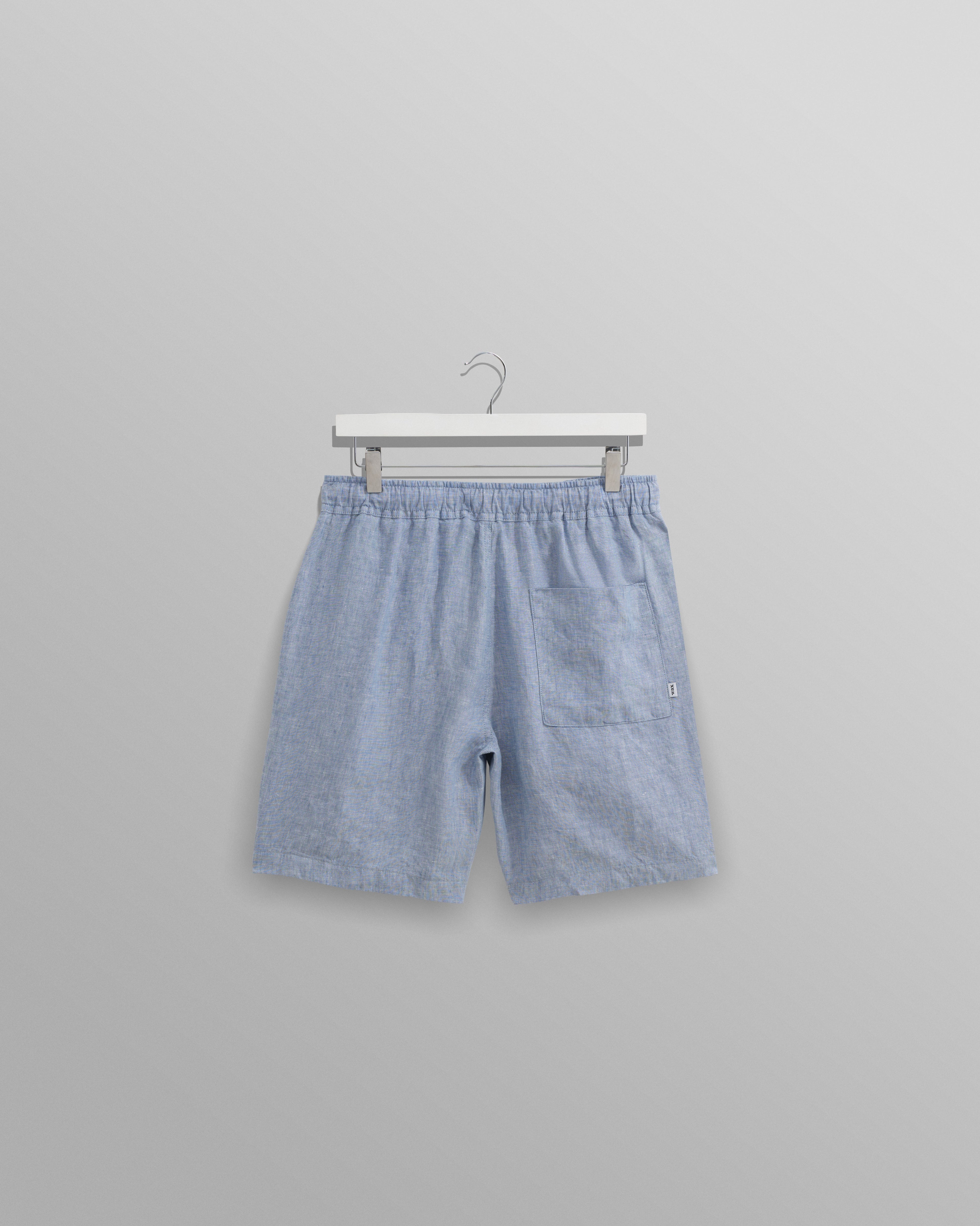 Kurt - Blue Two-Tone Linen Shorts