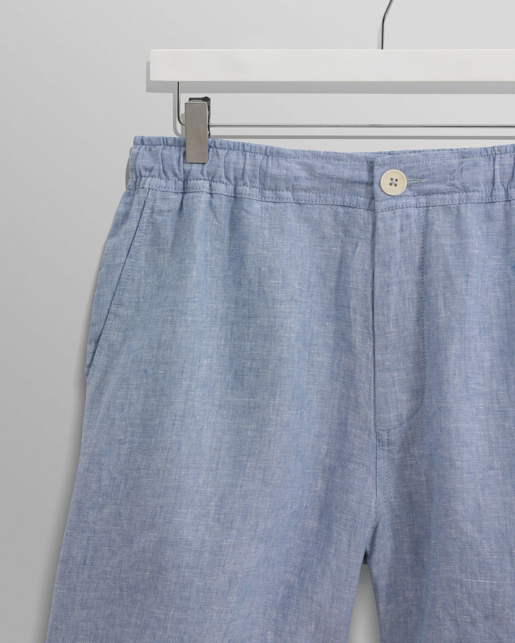 Kurt - Blue Two-Tone Linen Shorts