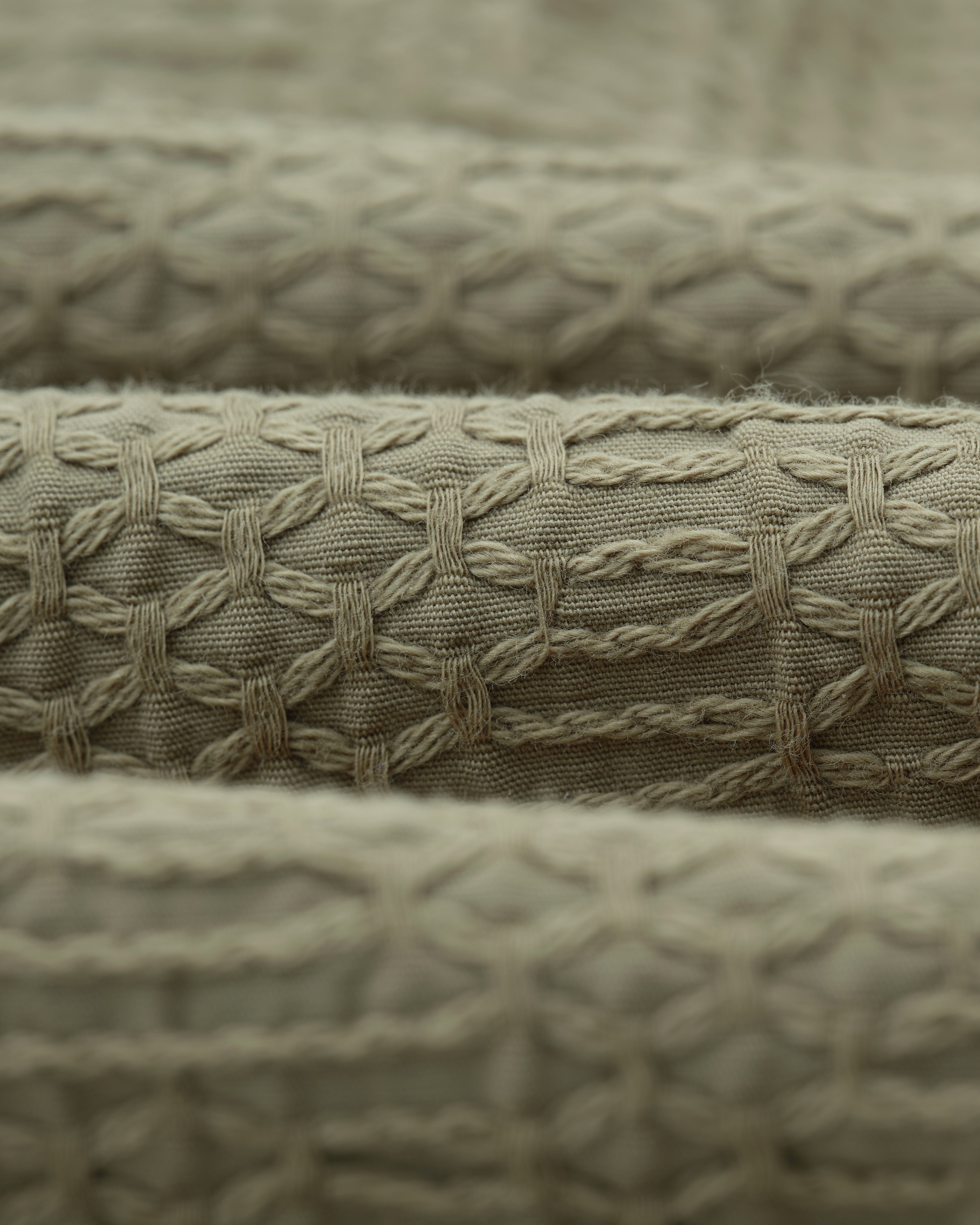 Kurt - Khaki Honeycomb Cotton Shorts