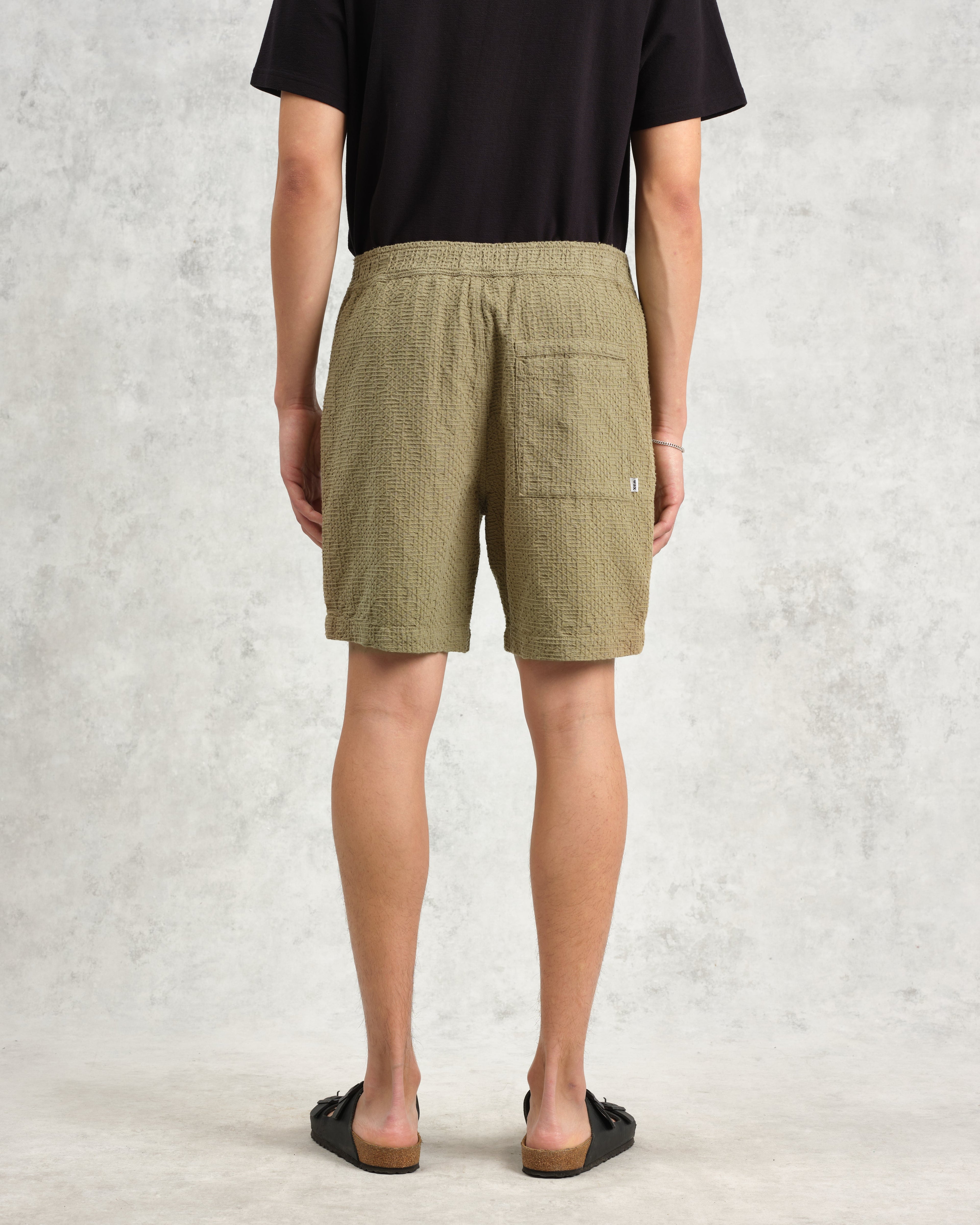 Kurt - Khaki Honeycomb Cotton Shorts