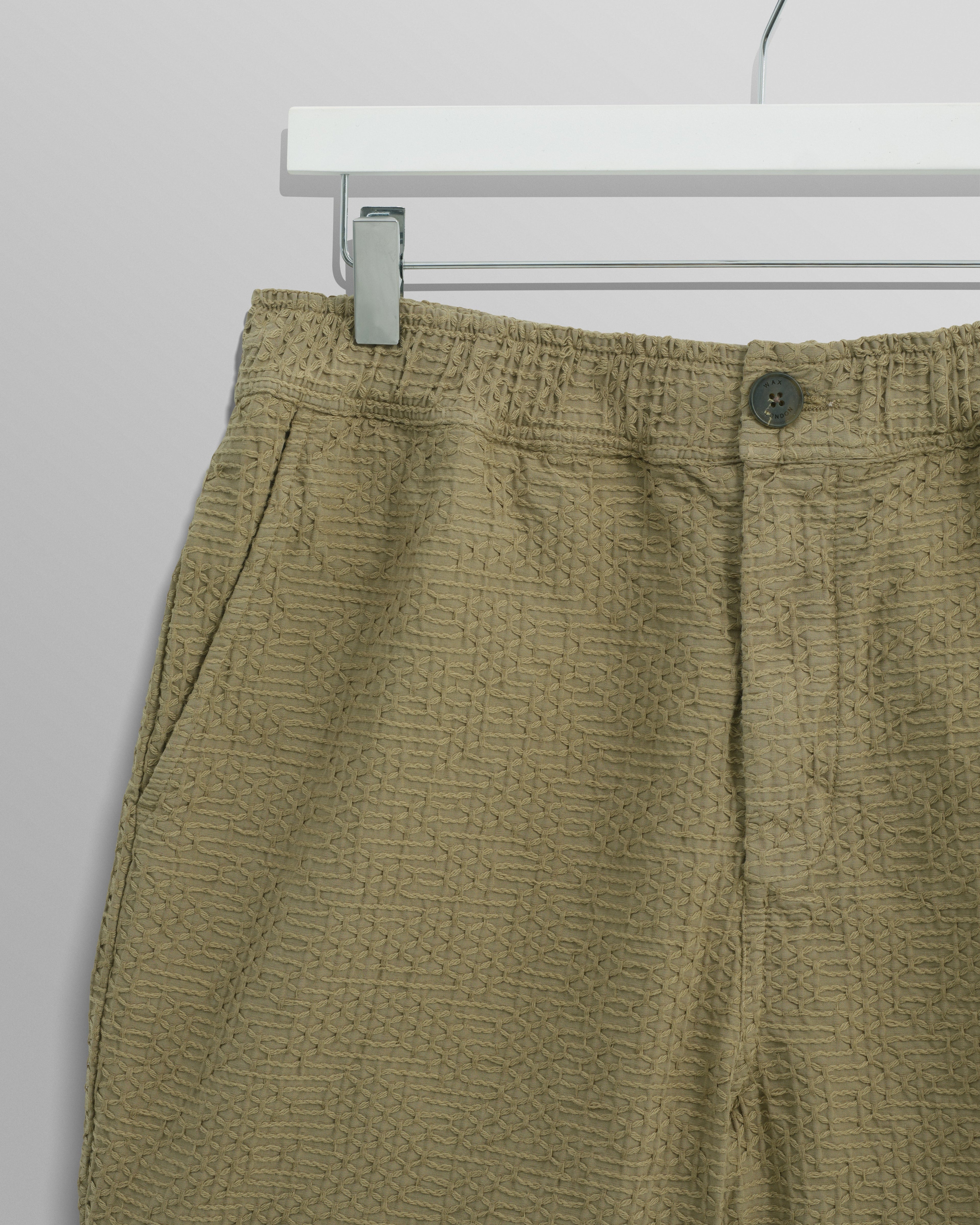 Kurt - Khaki Honeycomb Cotton Shorts