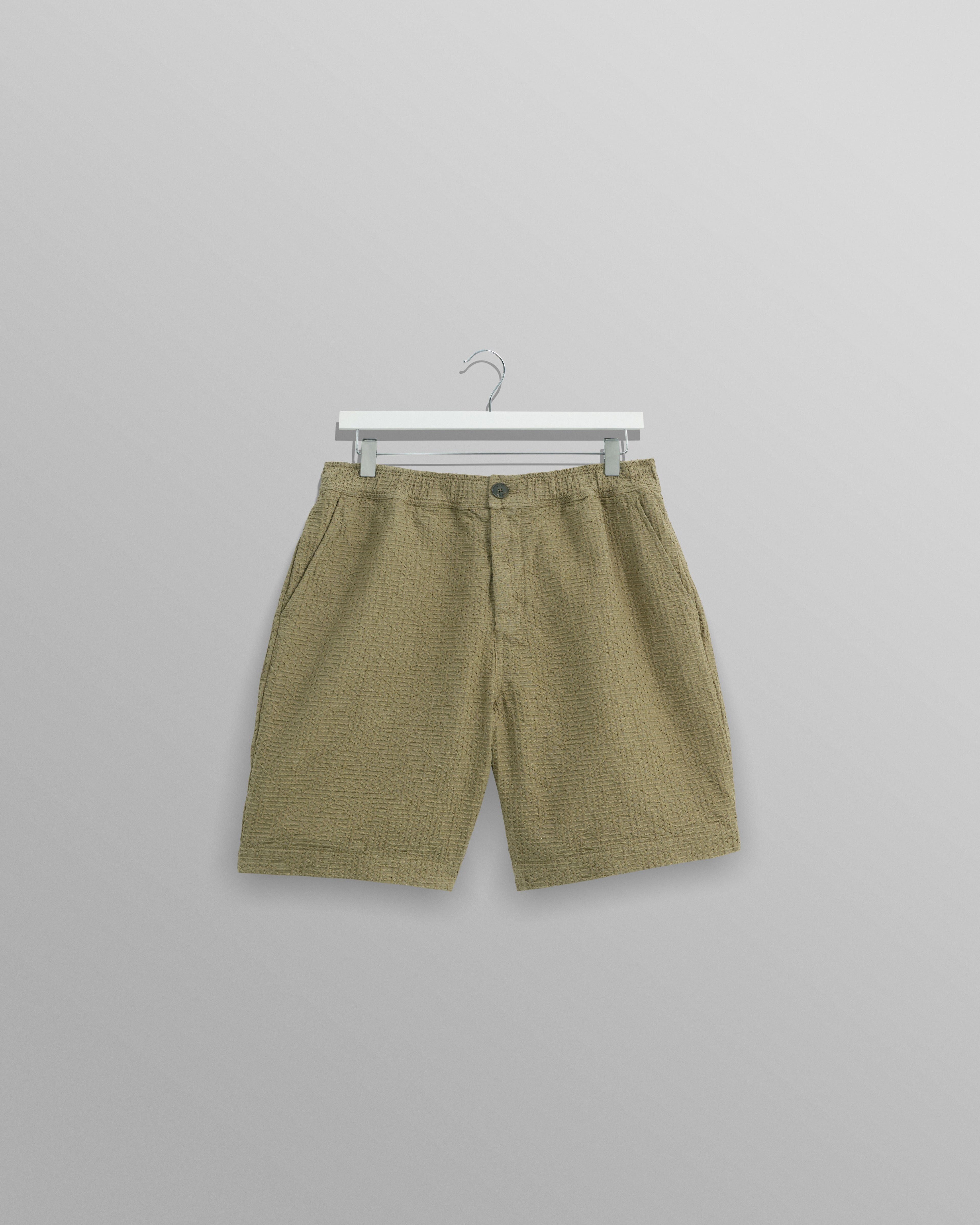 Kurt - Khaki Honeycomb Cotton Shorts