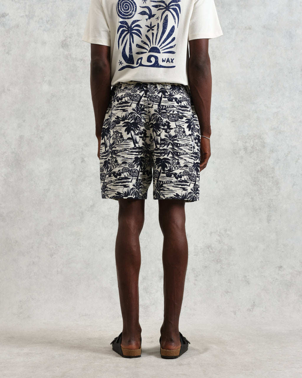 Kurt - Navy And Ecru Beach Jacquard Shorts
