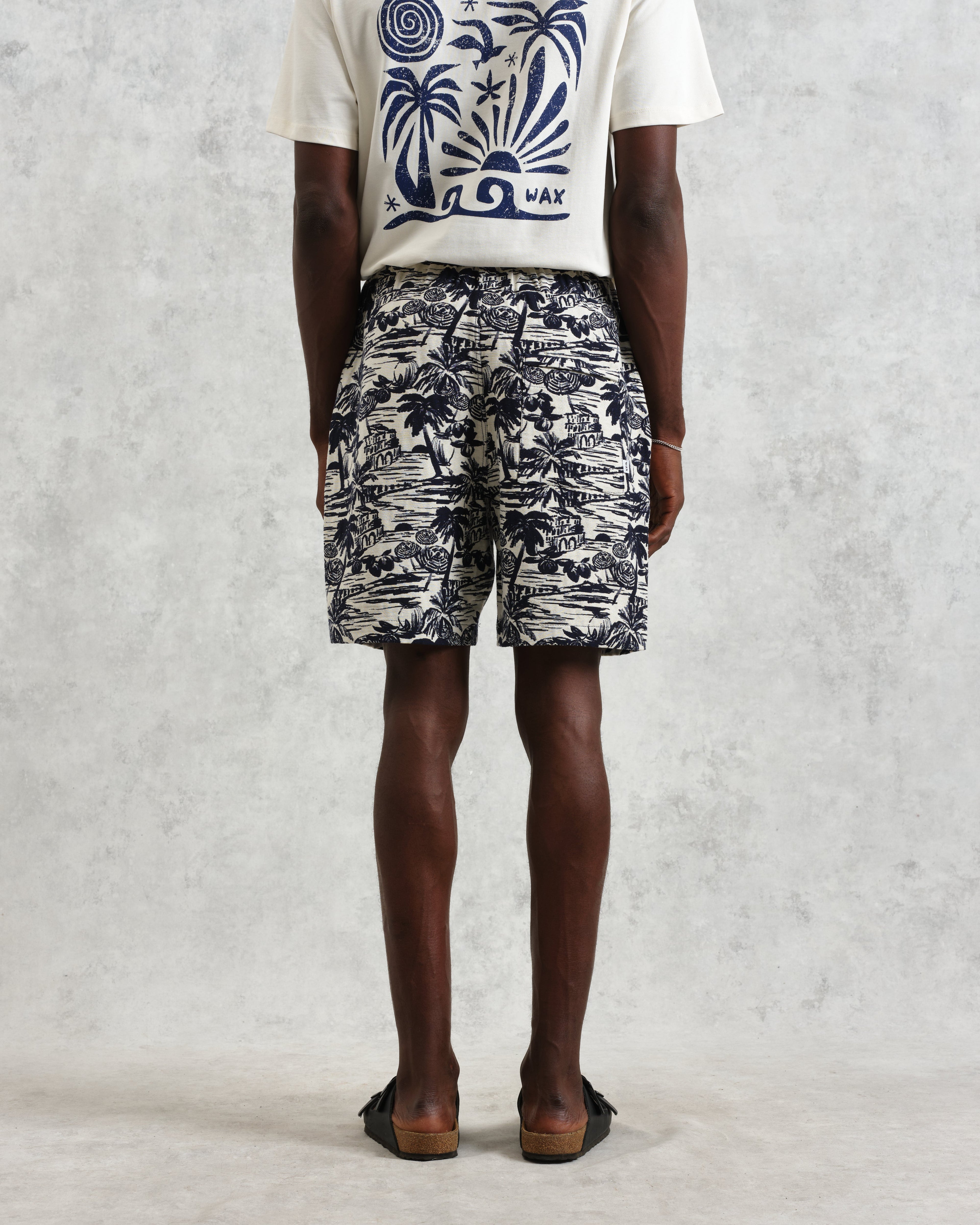Kurt - Navy And Ecru Beach Jacquard Shorts