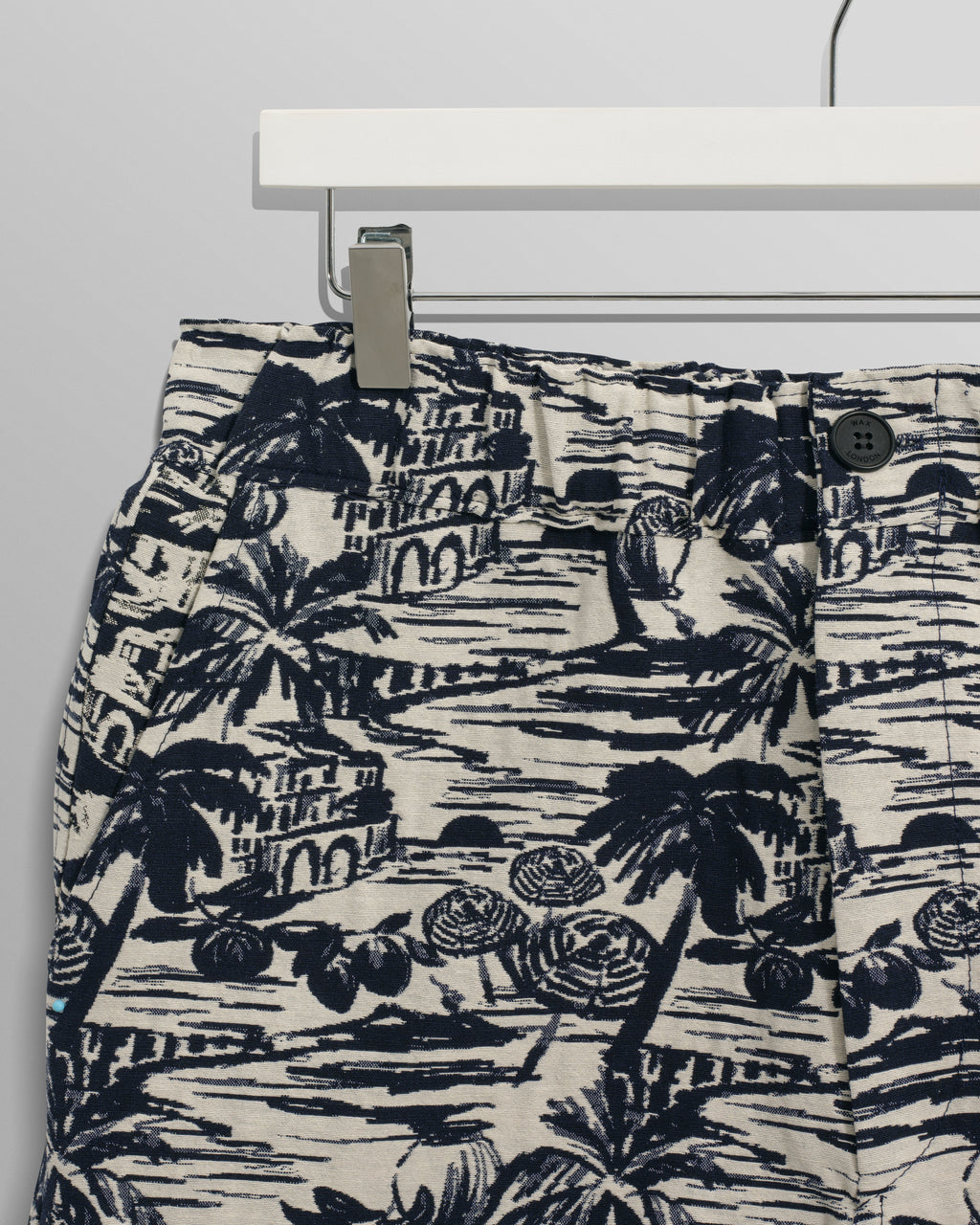 Kurt - Navy And Ecru Beach Jacquard Shorts