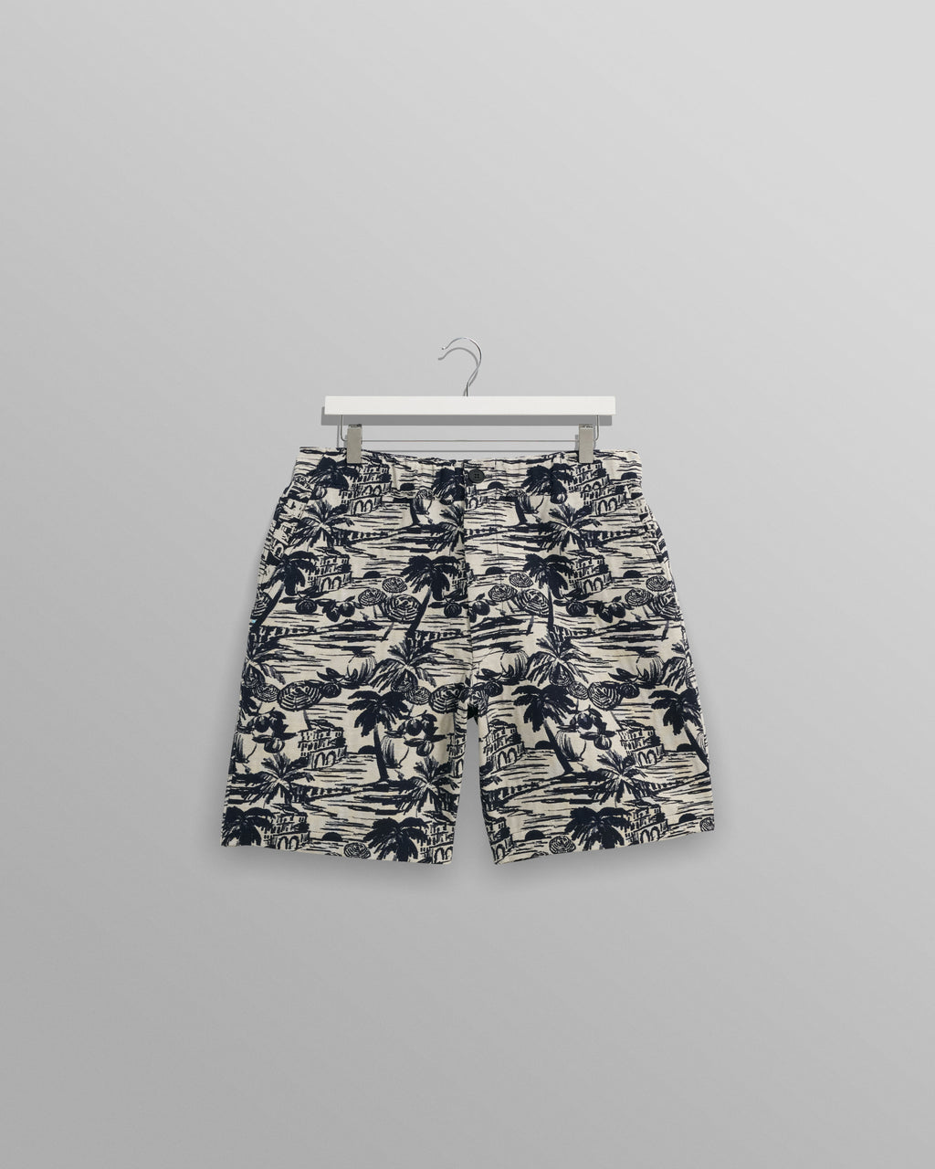 Kurt - Navy And Ecru Beach Jacquard Shorts