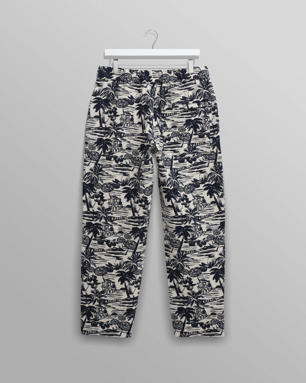 Kurt - Navy And Ecru Beach Jacquard Trousers