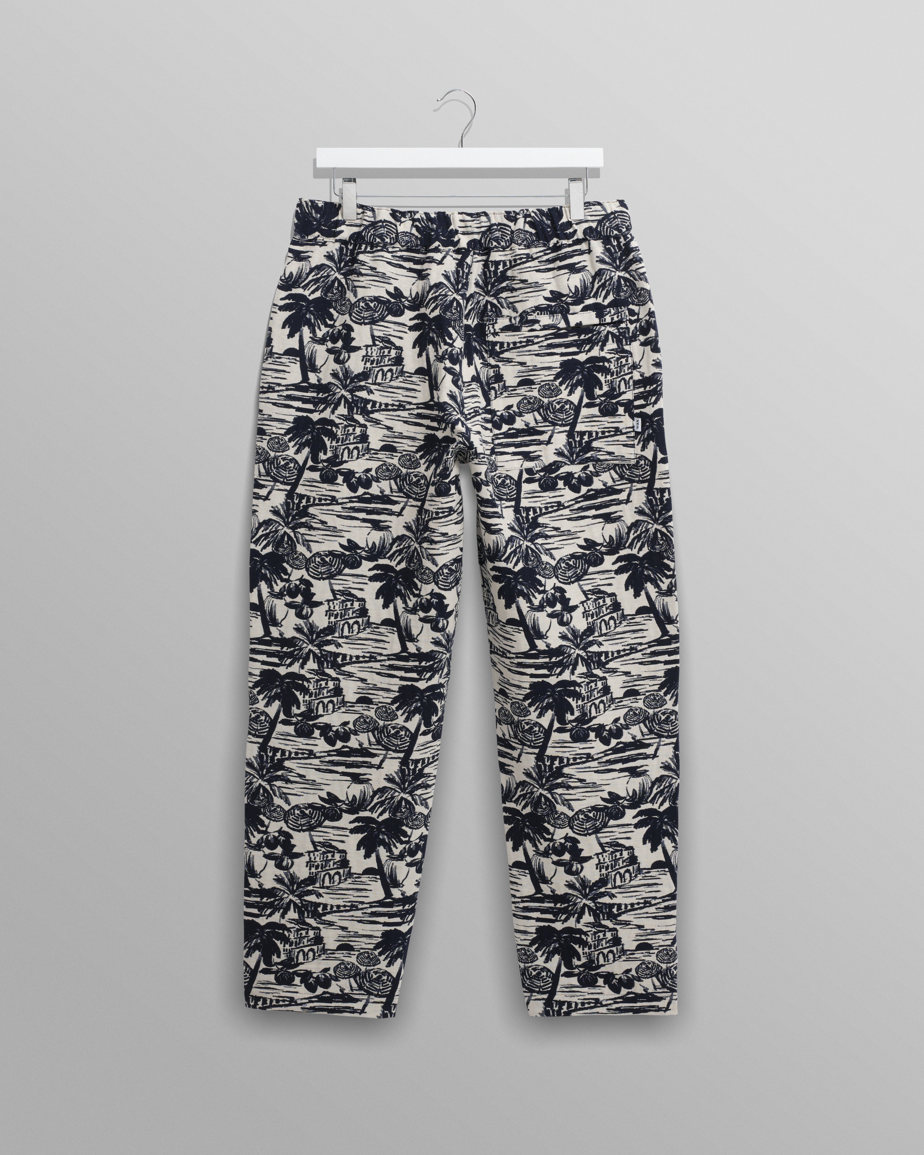 Kurt - Navy And Ecru Beach Jacquard Trousers