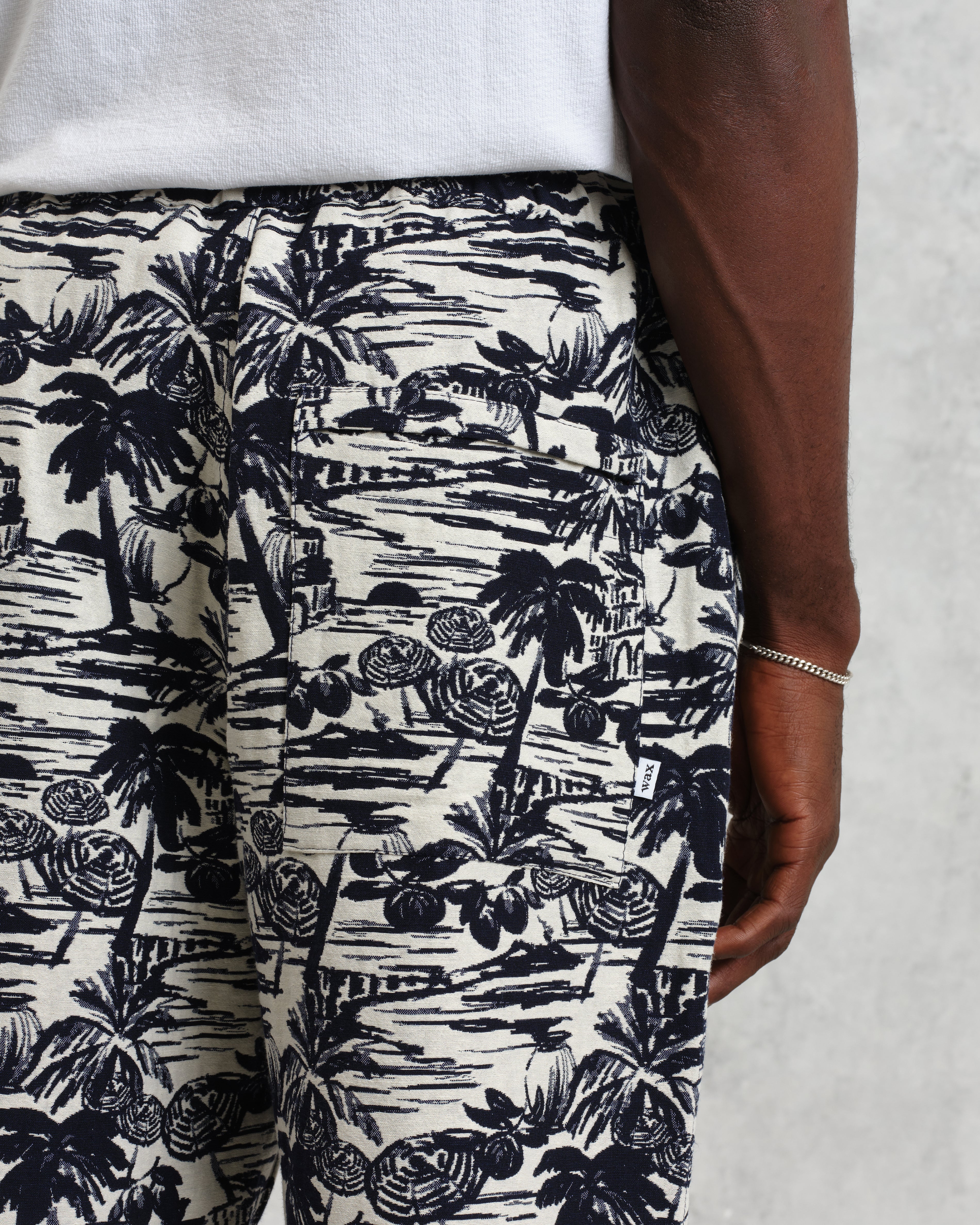 Kurt - Navy And Ecru Beach Jacquard Trousers