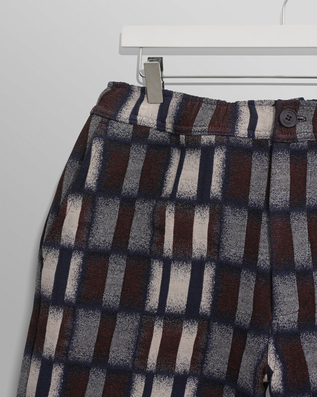 Kurt - Navy And Red Ombre Grid Shorts