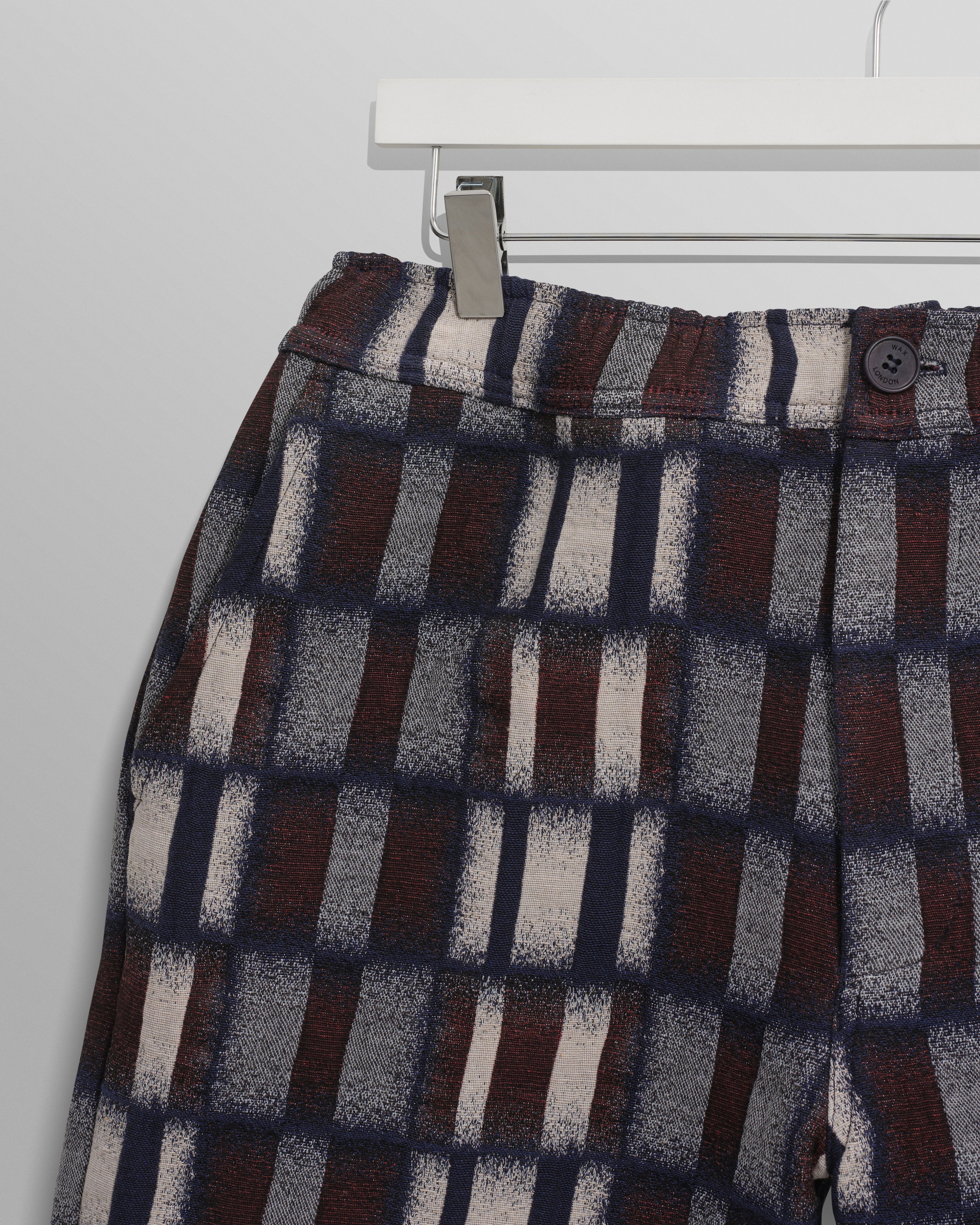 Kurt - Navy And Red Ombre Grid Shorts