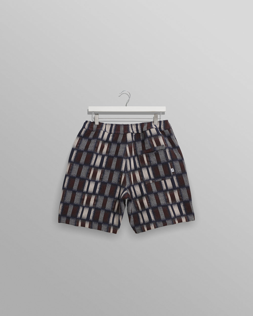 Kurt - Navy And Red Ombre Grid Shorts