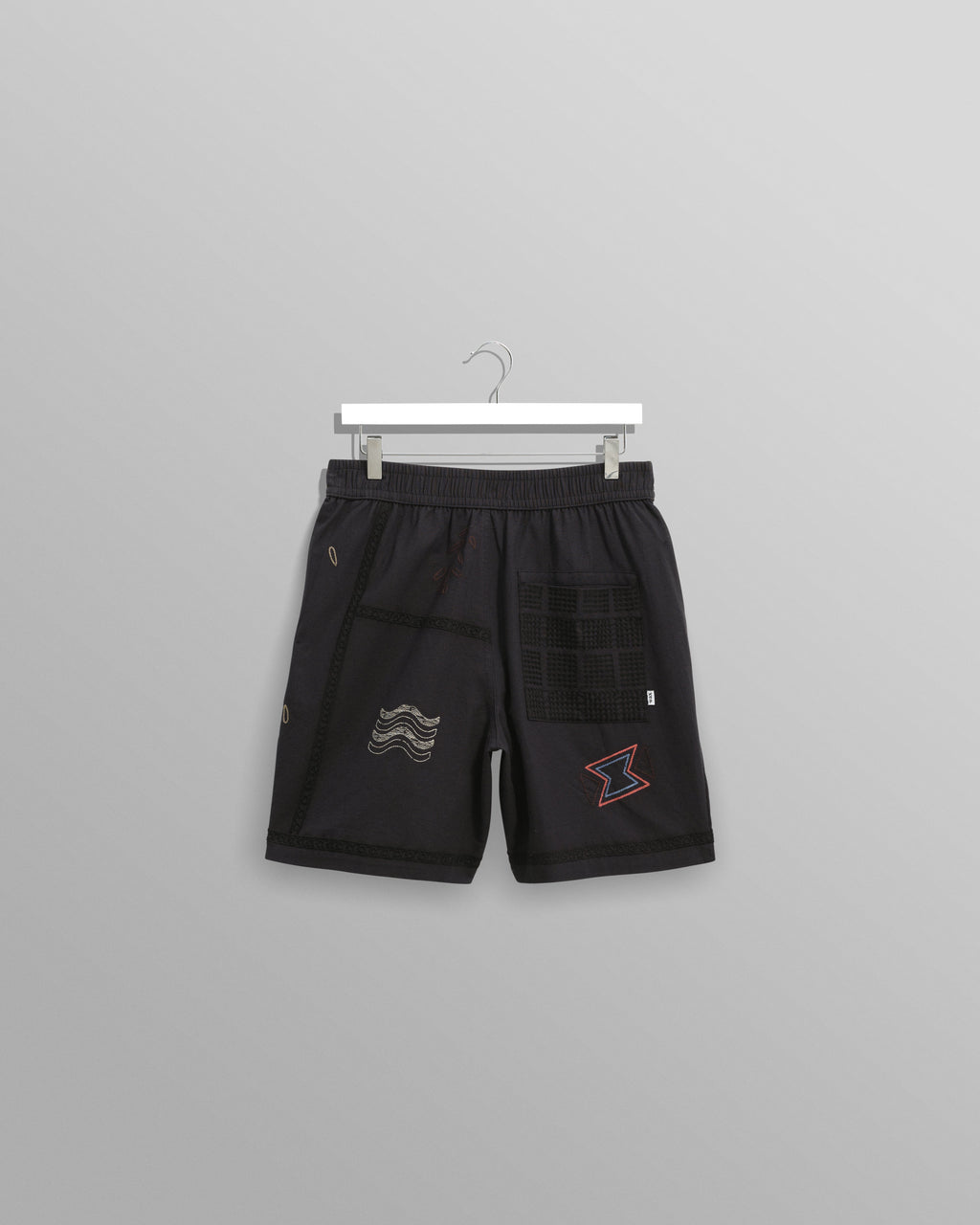 Kurt - Navy Doodle Embroidered Shorts