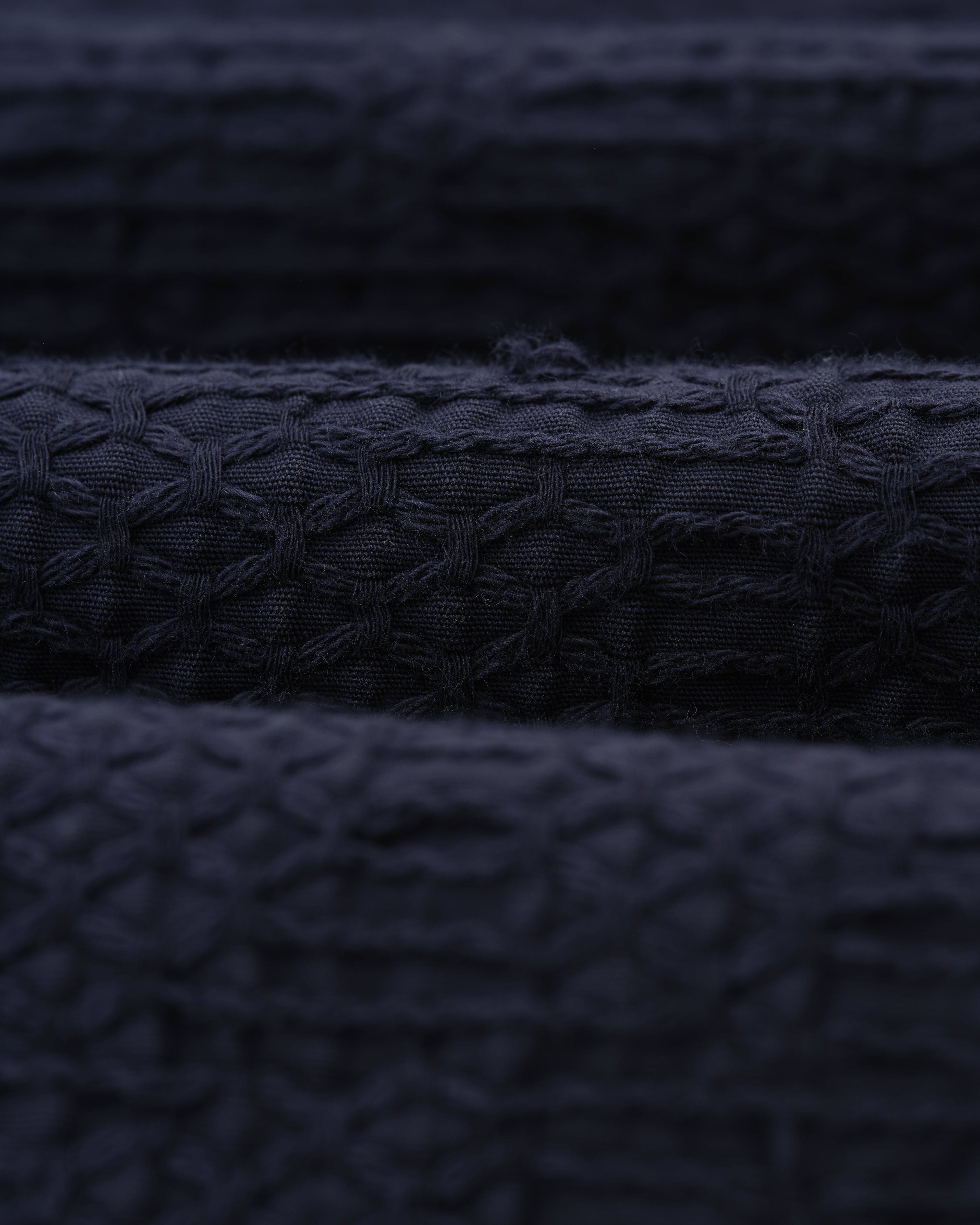 Kurt - Navy Honeycomb Cotton Shorts
