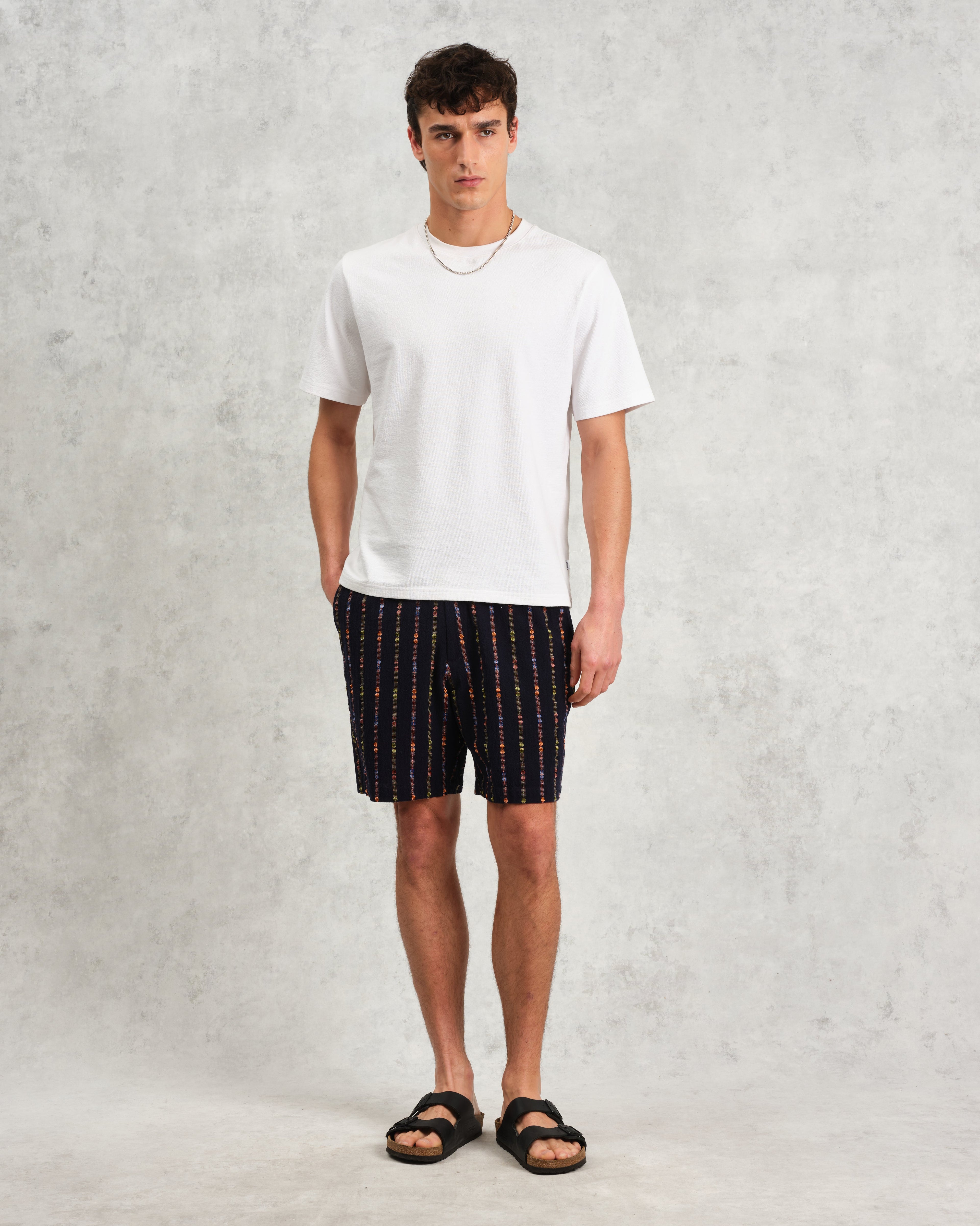 Kurt - Navy Stripe Shorts
