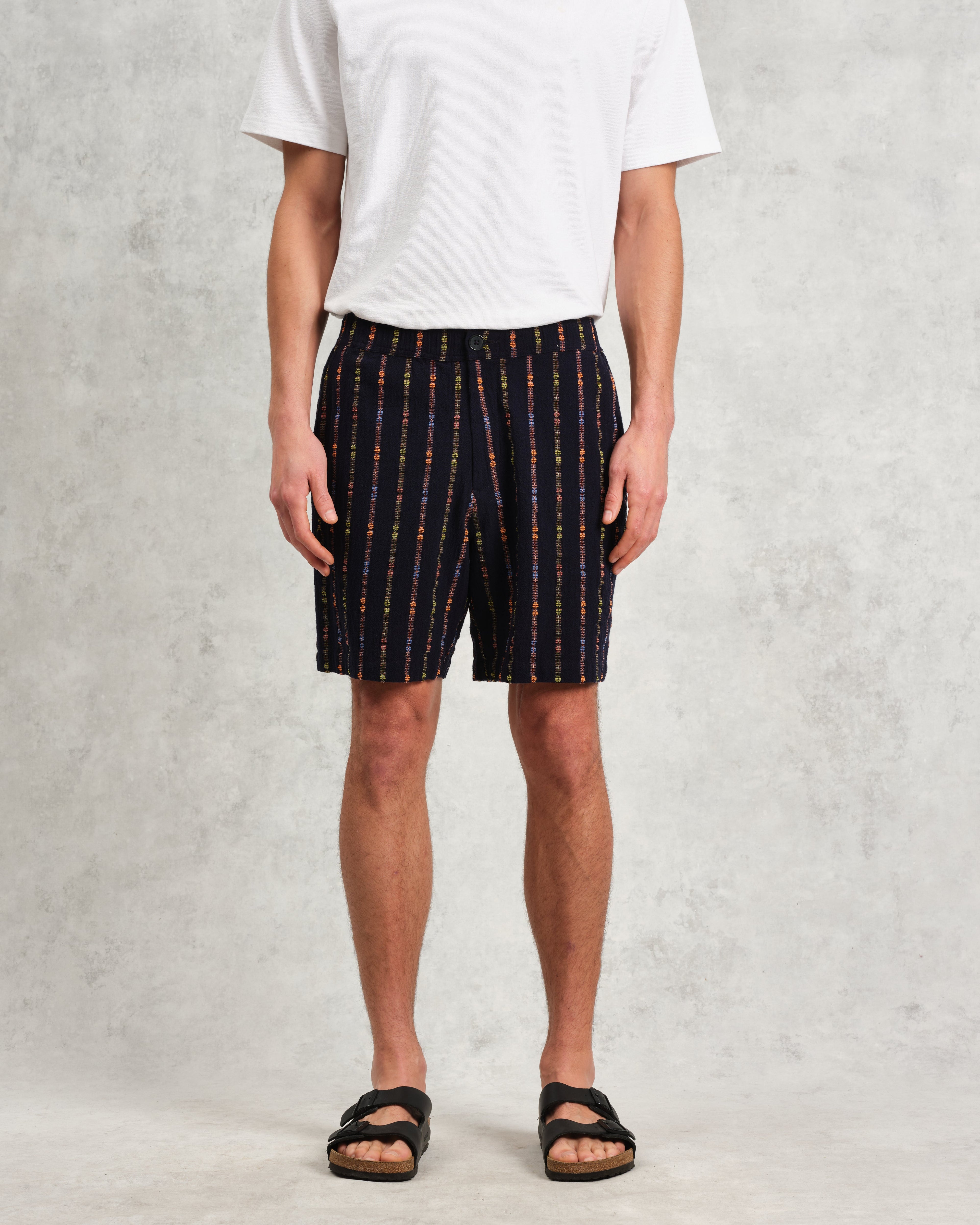 Kurt - Navy Stripe Shorts