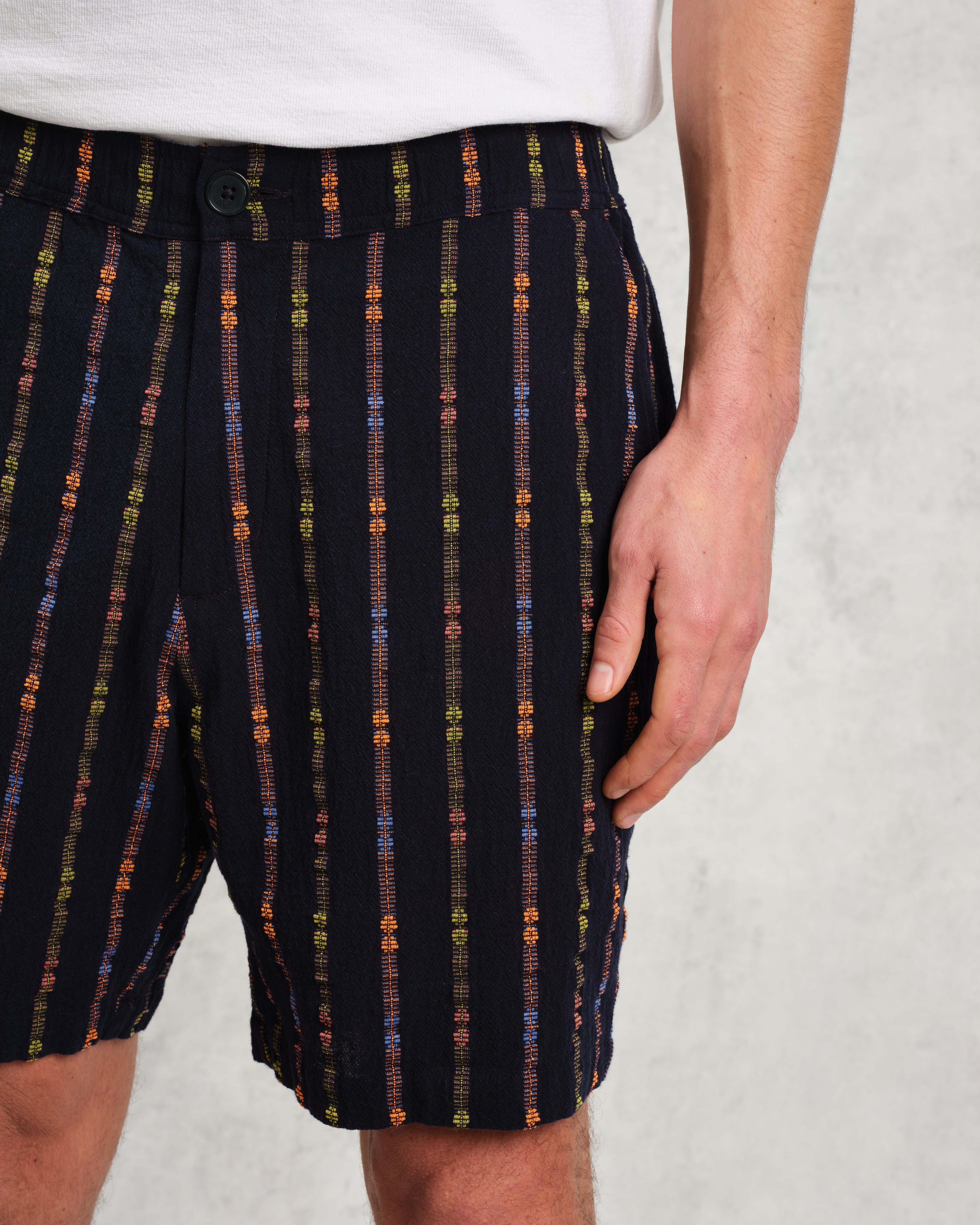Kurt - Navy Stripe Shorts
