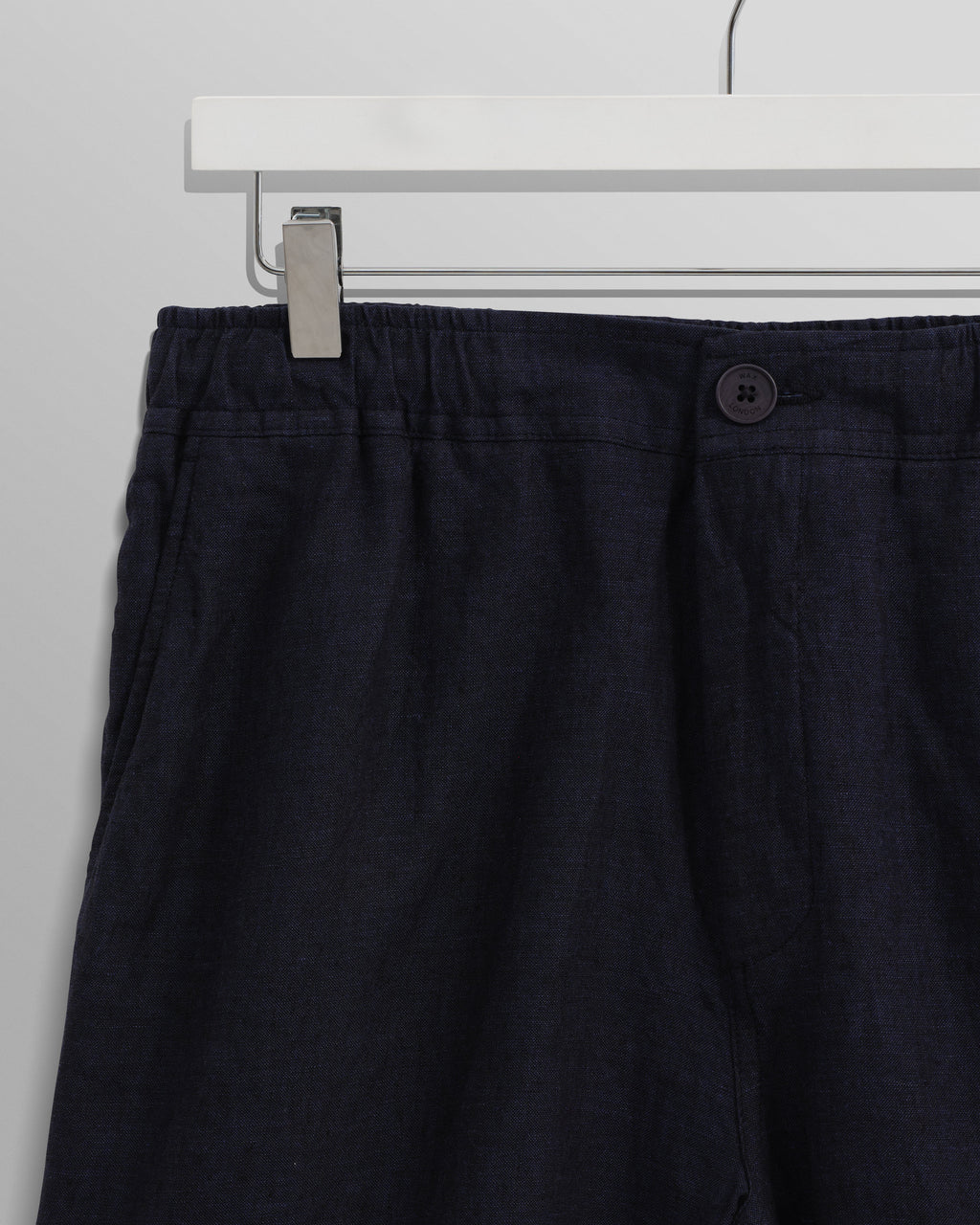 Kurt - Navy Two-Tone Linen Shorts