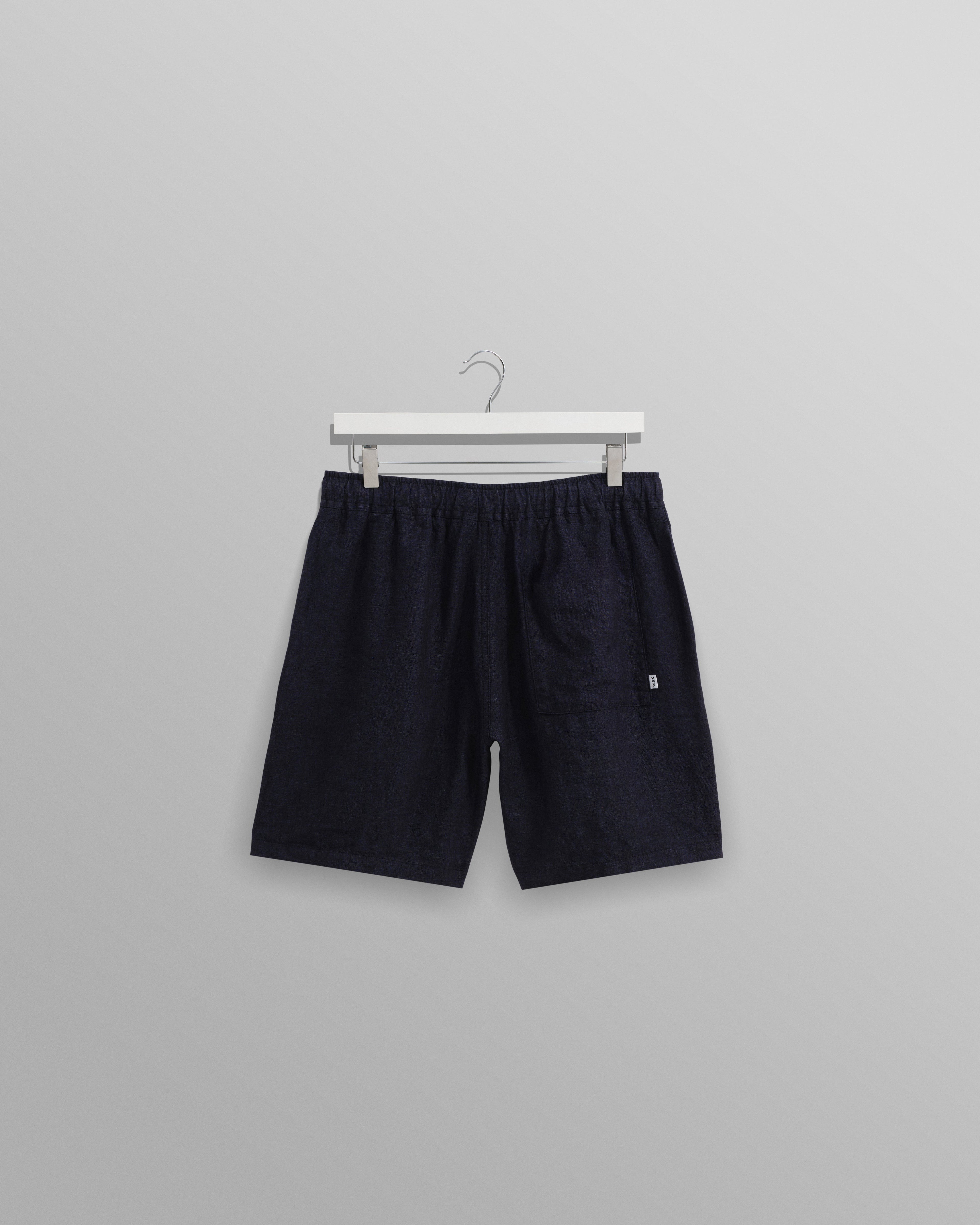 Kurt - Navy Two-Tone Linen Shorts