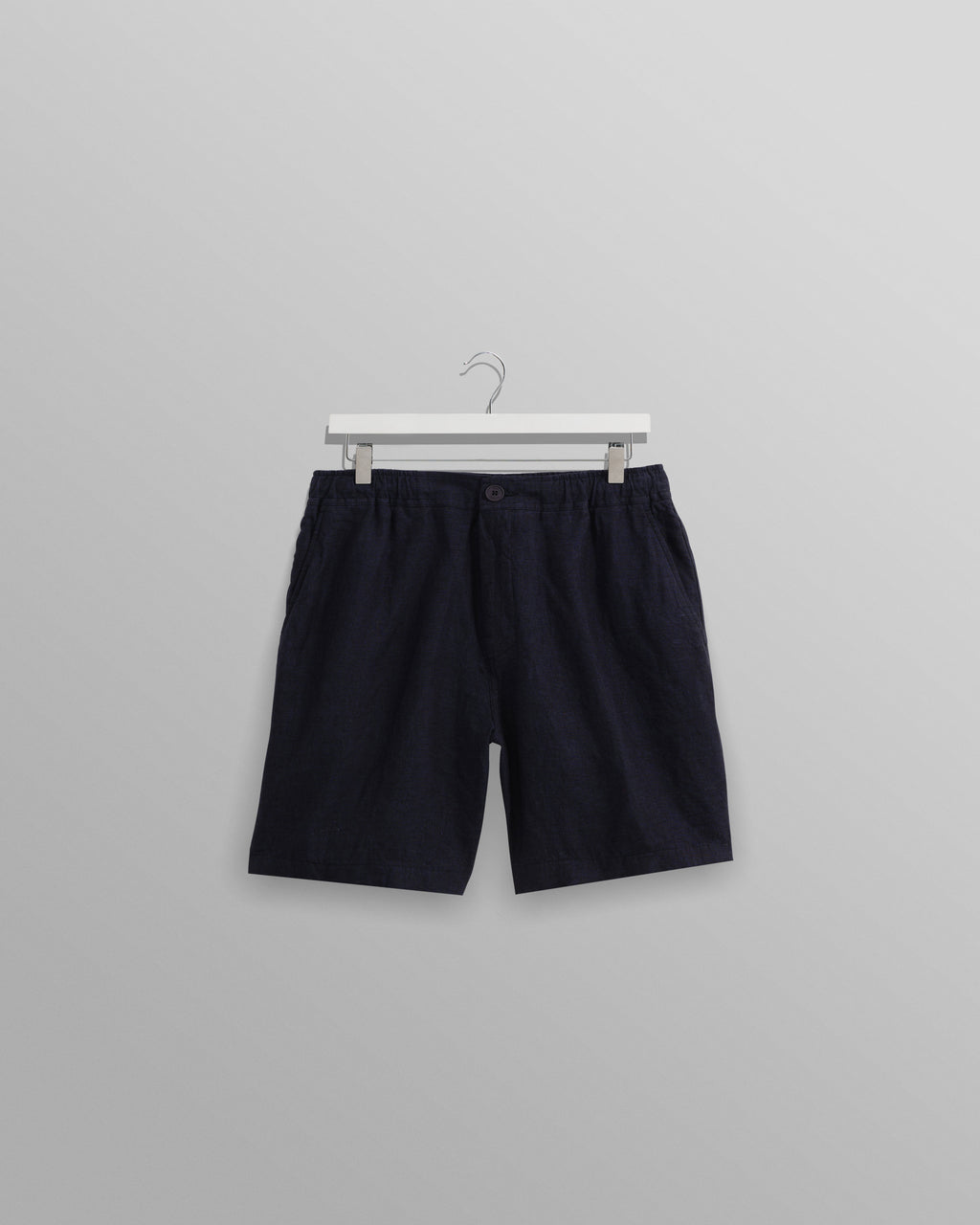 Kurt - Navy Two-Tone Linen Shorts