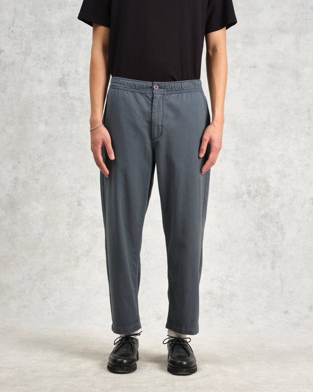 Kurt - Petrol Blue Organic Cotton Trousers