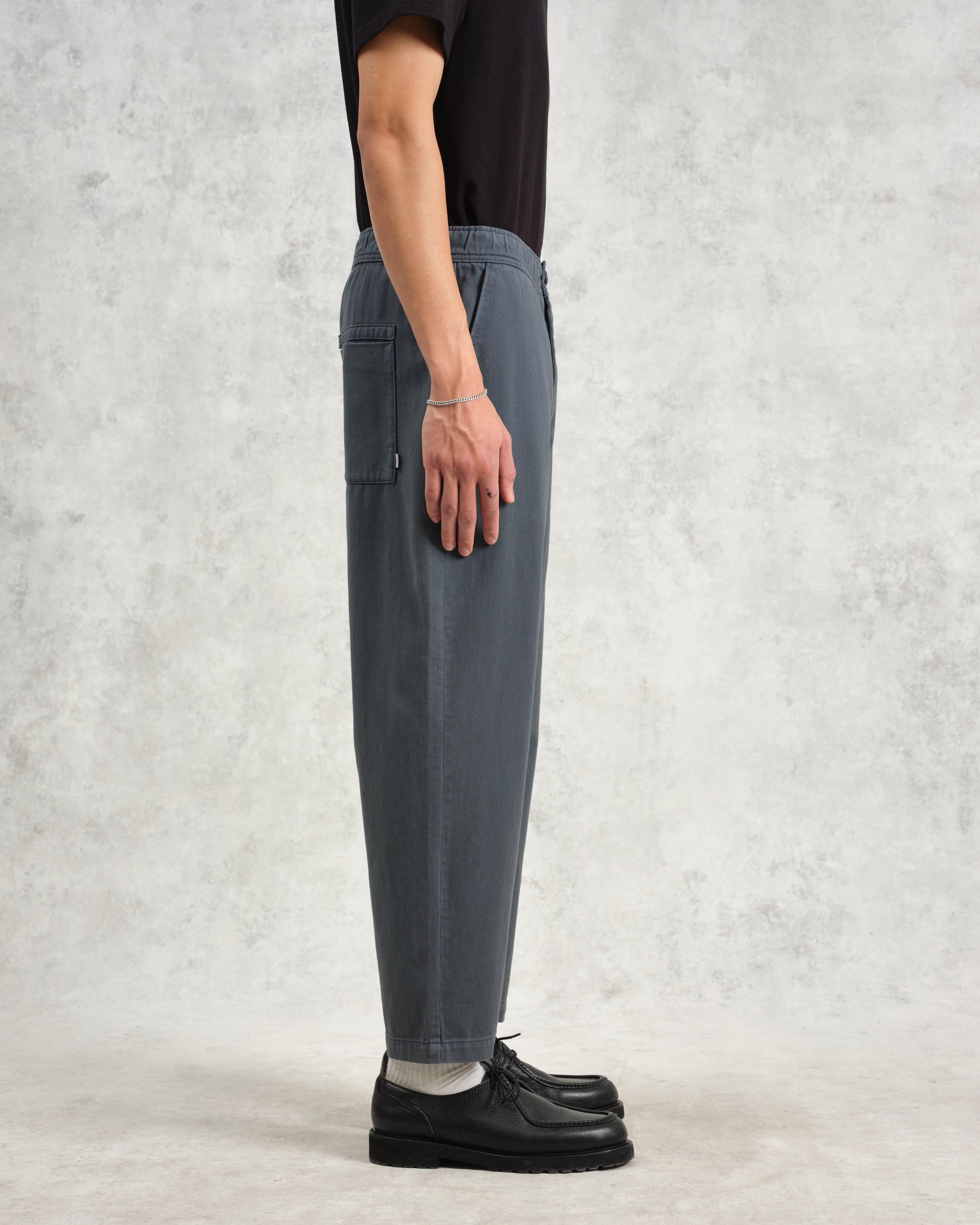 Kurt - Petrol Blue Organic Cotton Trousers