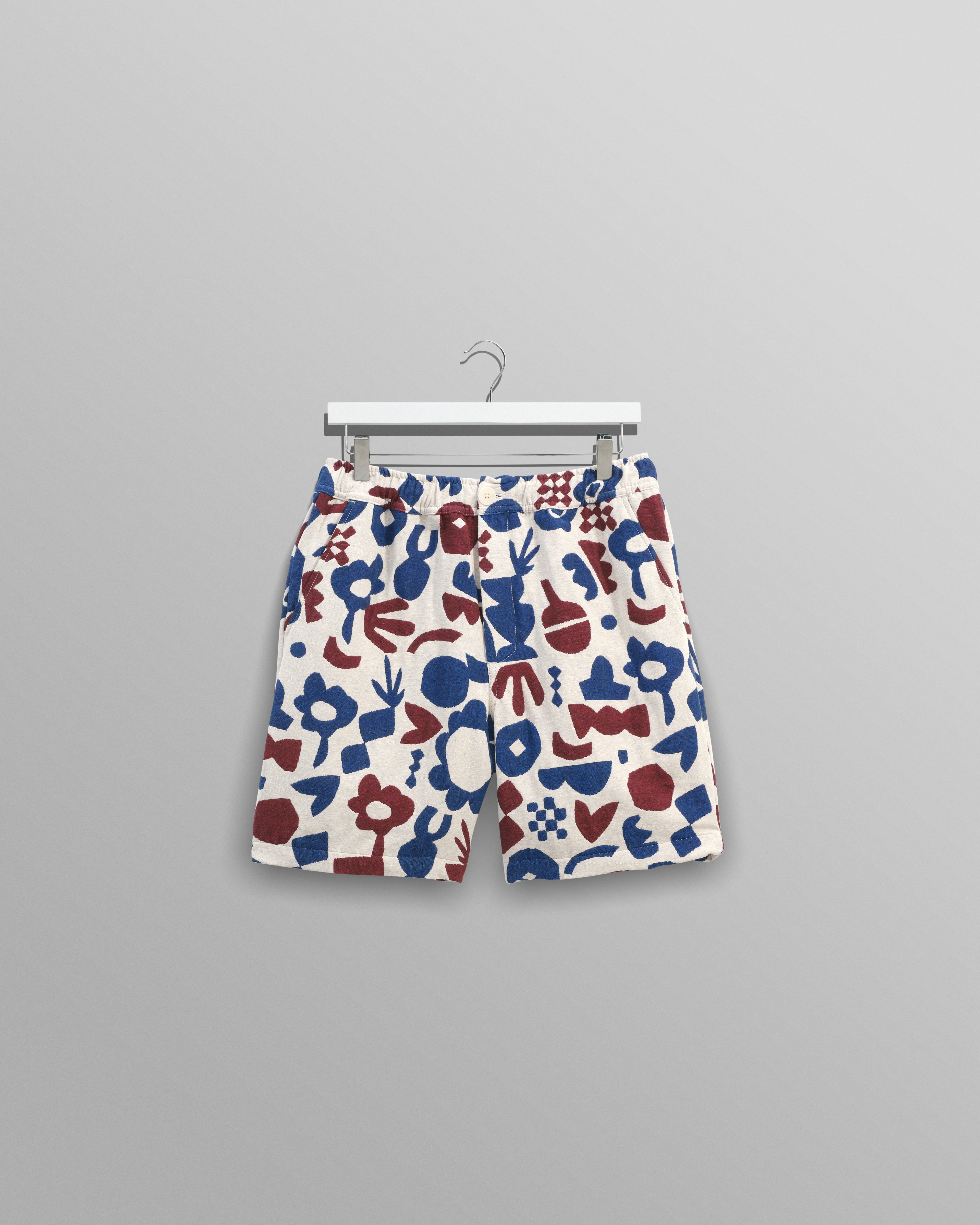 Kurt - Red And Blue Spin Jacquard Shorts