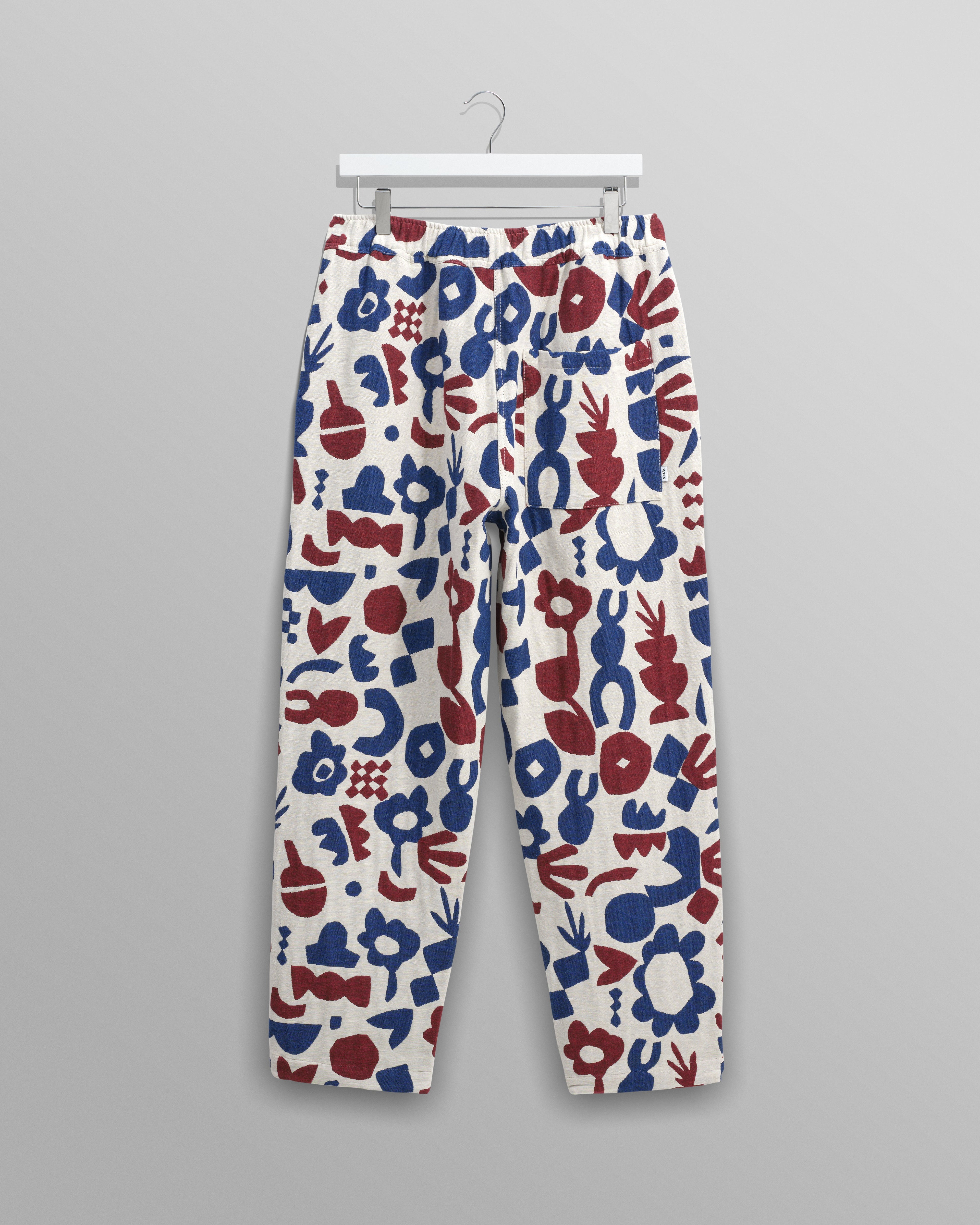 Kurt - Red And Blue Spin Jacquard Trousers