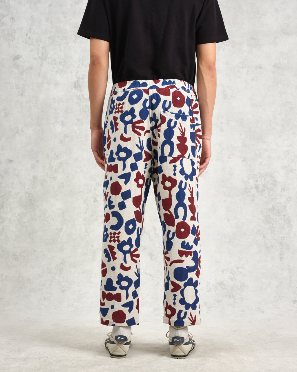 Kurt - Red And Blue Spin Jacquard Trousers