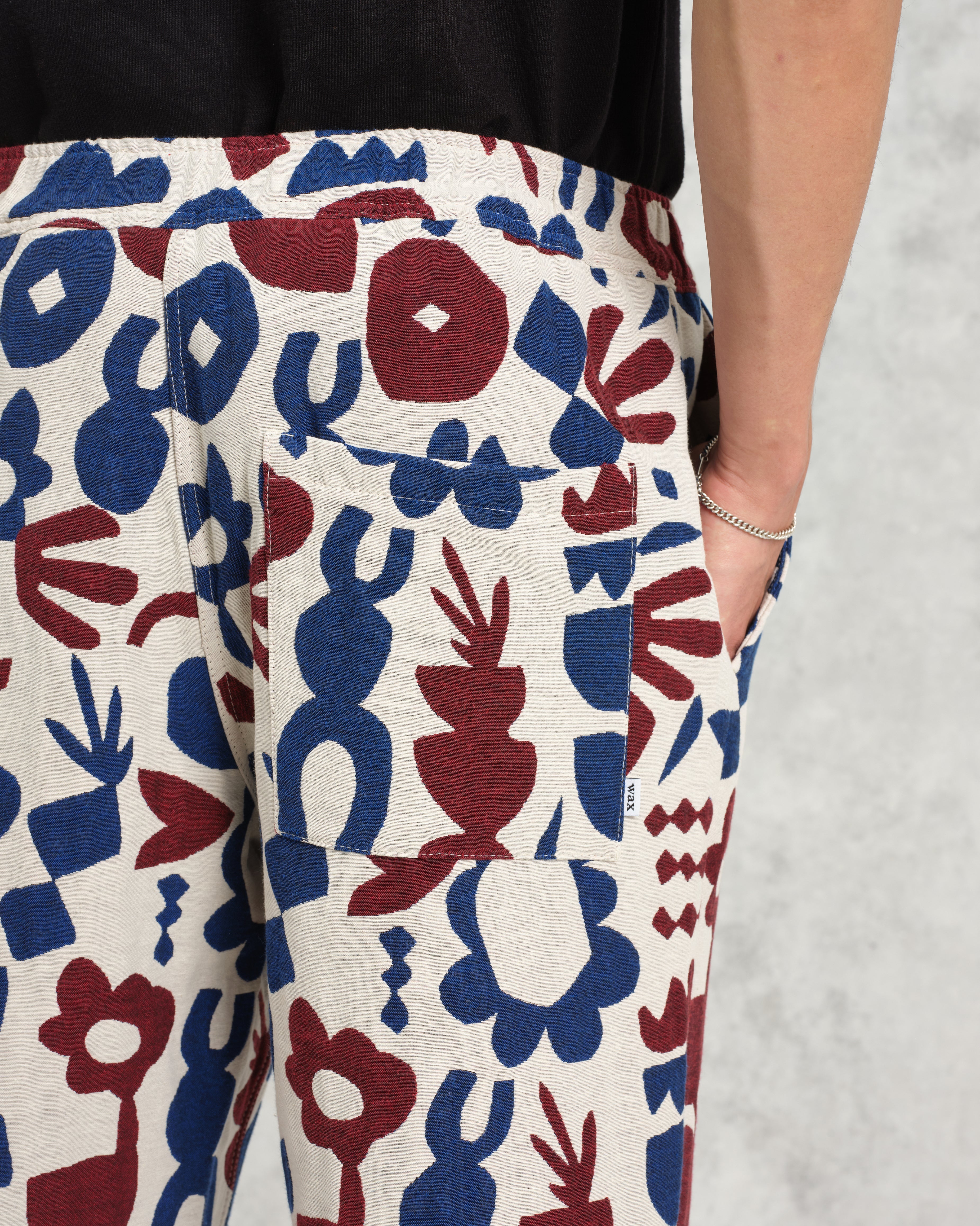 Kurt - Red And Blue Spin Jacquard Trousers