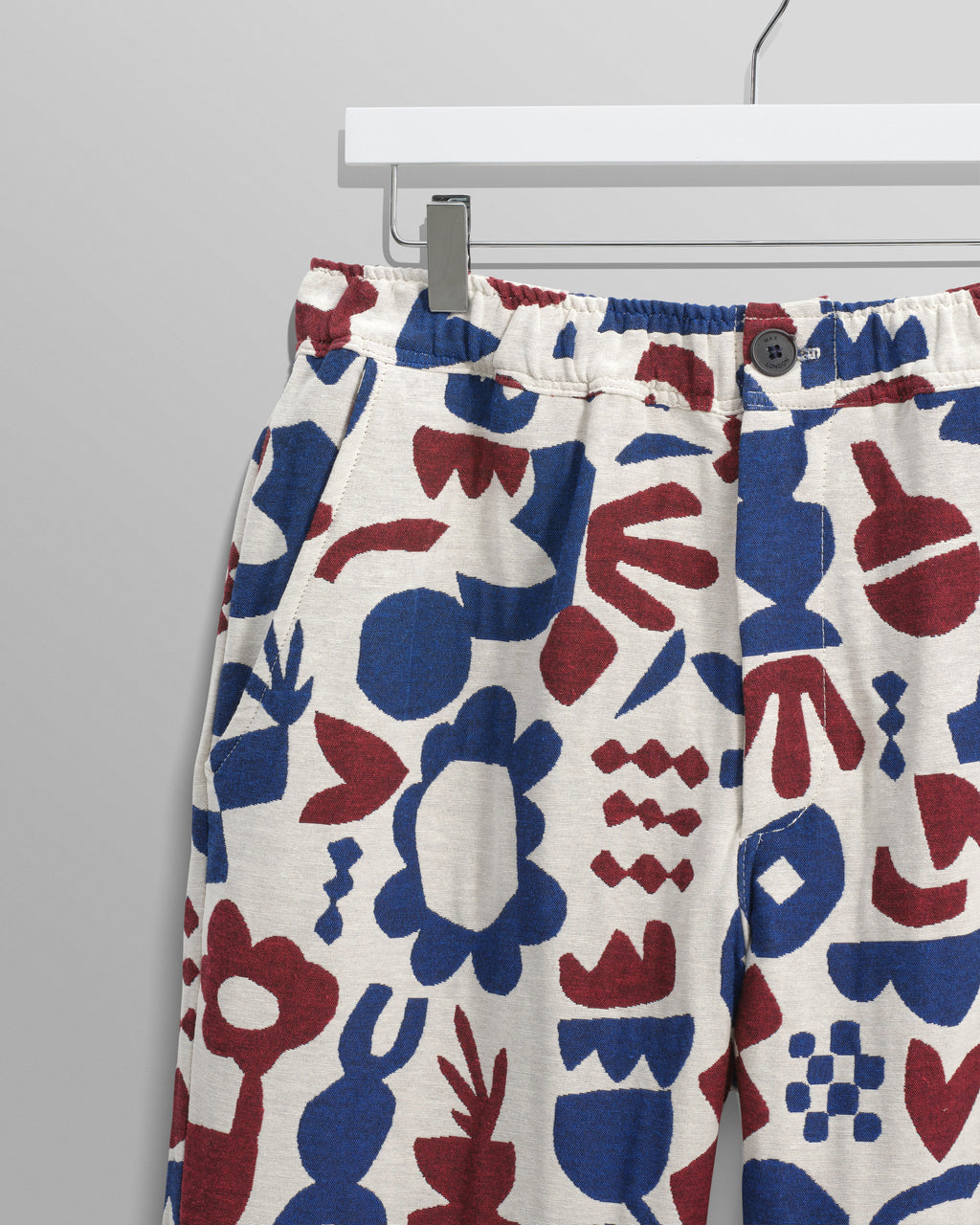 Kurt - Red And Blue Spin Jacquard Trousers