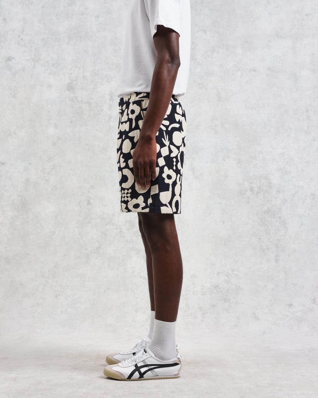 Kurt - Navy And Ecru Spin Jacquard Shorts