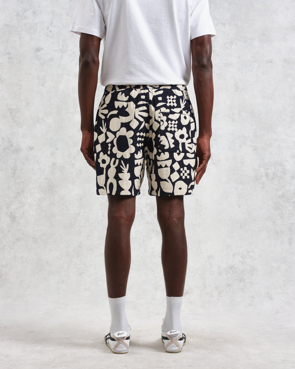 Kurt - Navy And Ecru Spin Jacquard Shorts