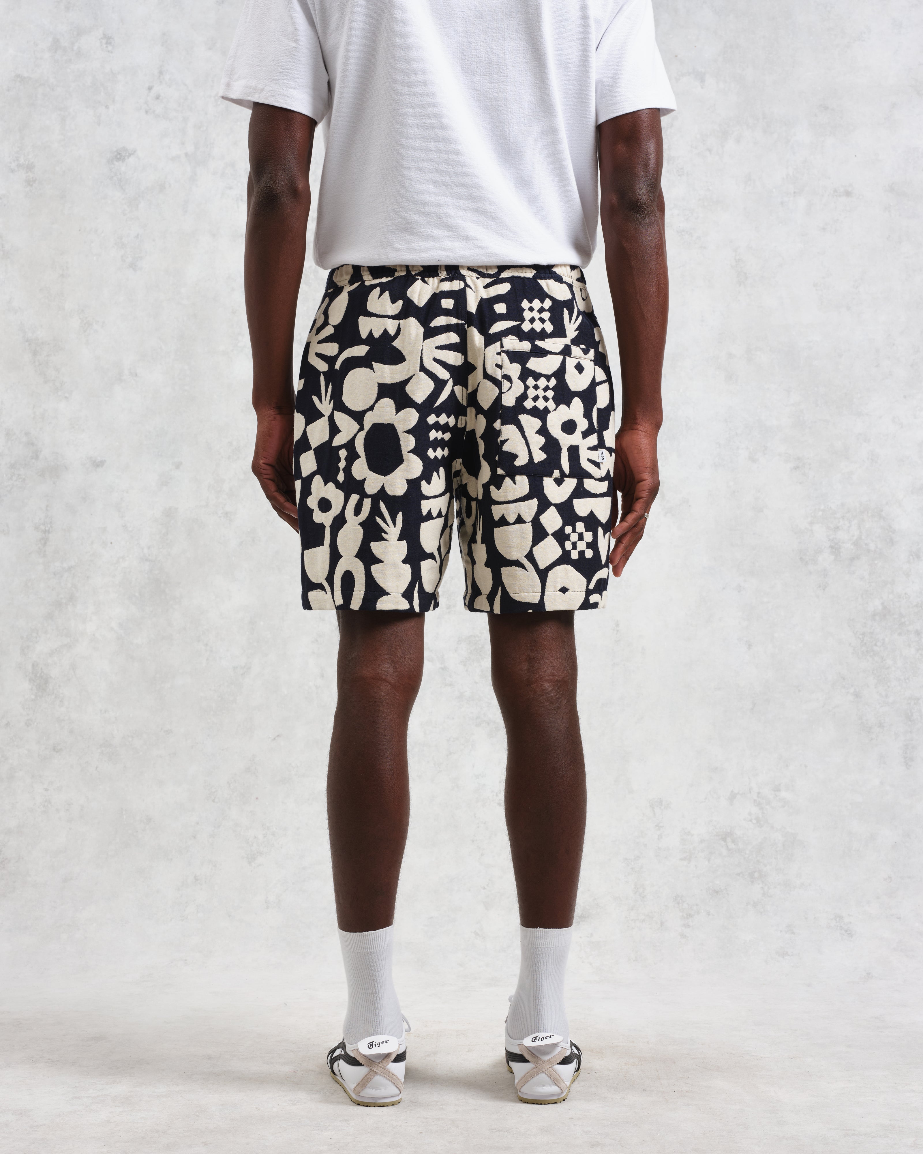 Kurt - Navy And Ecru Spin Jacquard Shorts