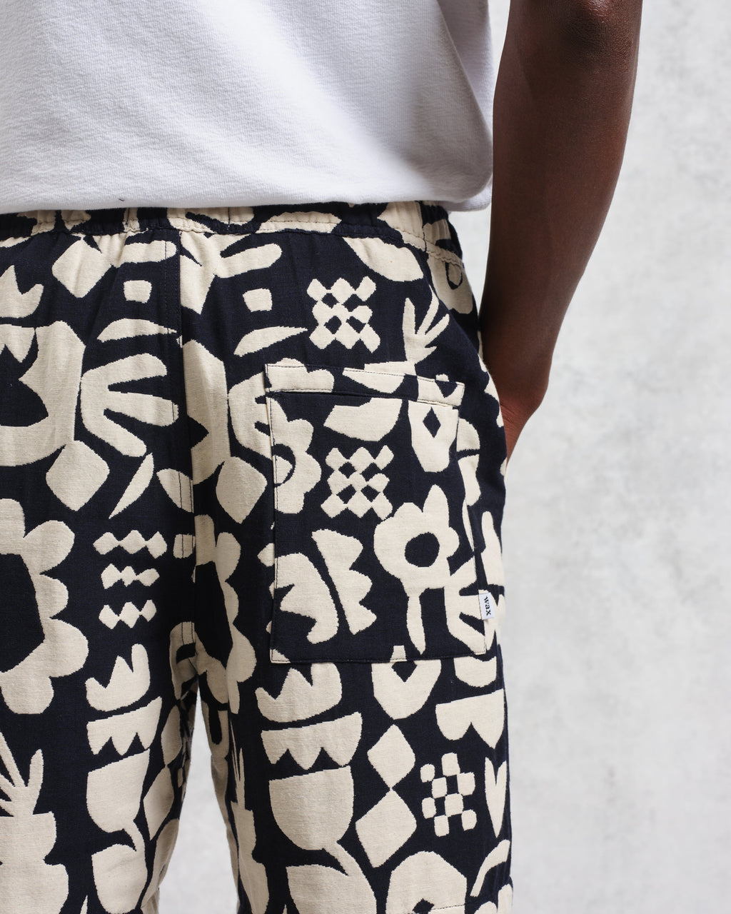 Kurt - Navy And Ecru Spin Jacquard Shorts