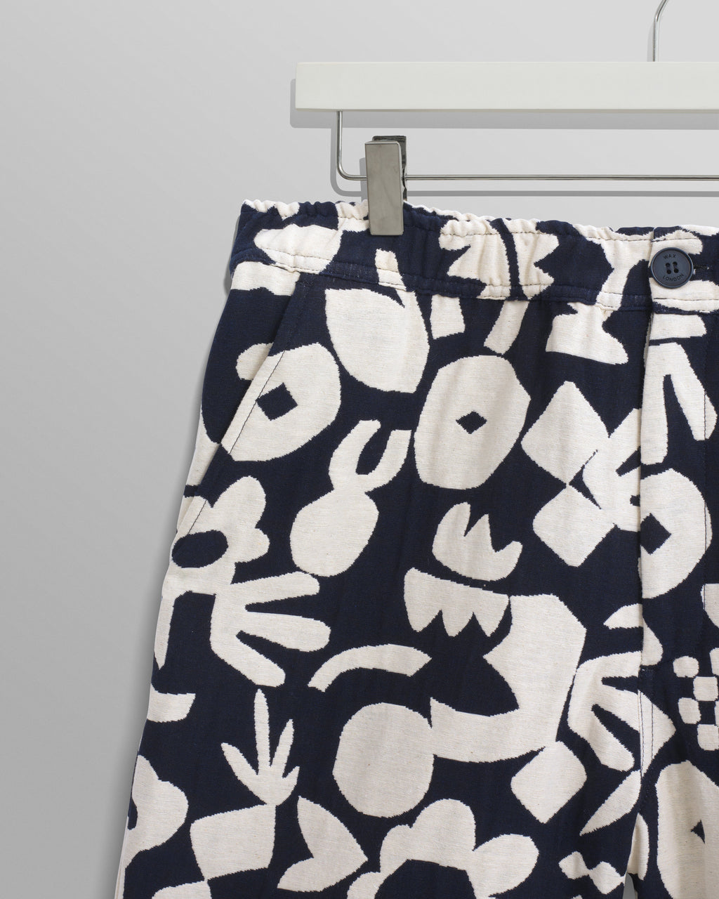 Kurt - Navy And Ecru Spin Jacquard Shorts