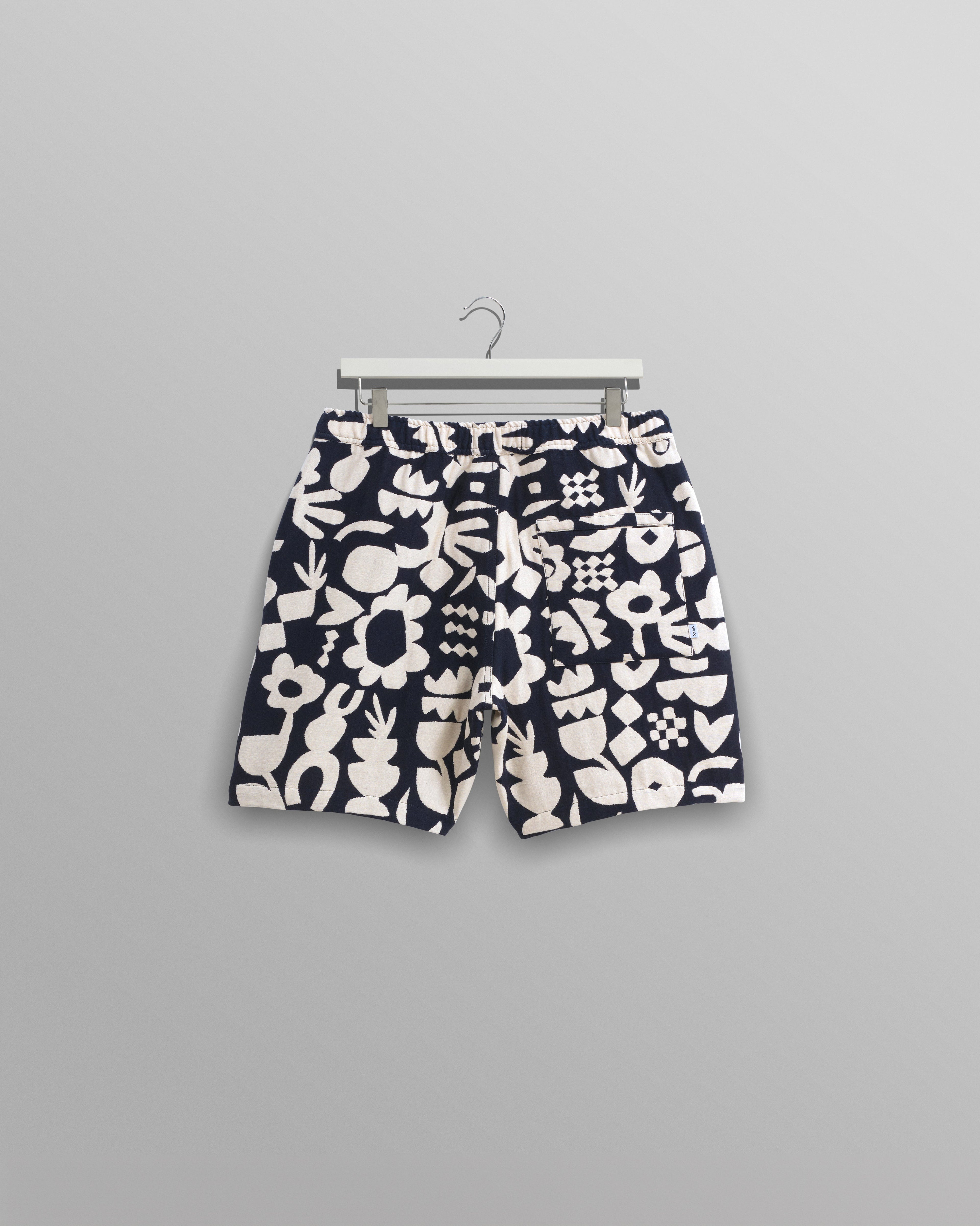 Kurt - Navy And Ecru Spin Jacquard Shorts