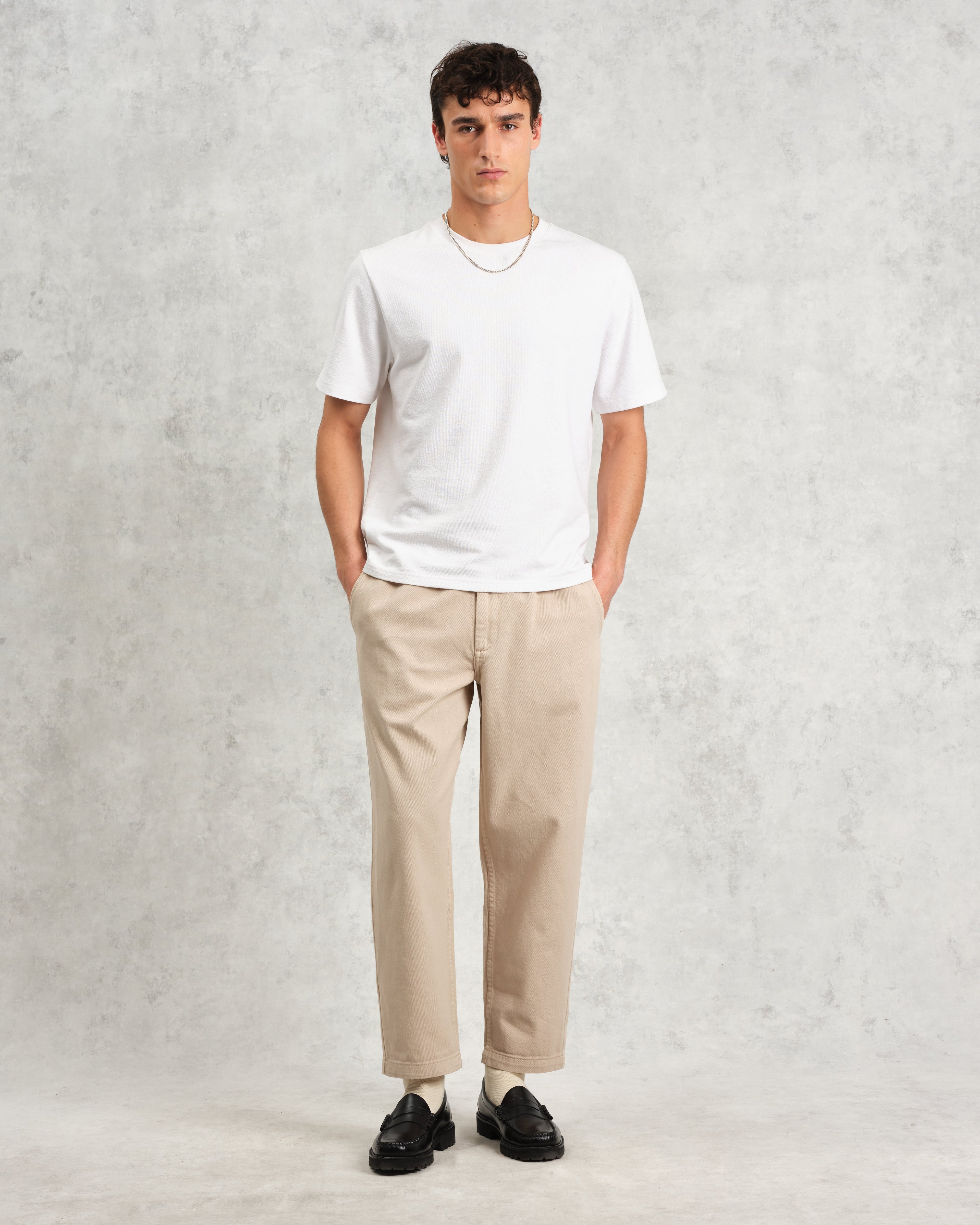 Kurt - Stone Organic Cotton Trousers